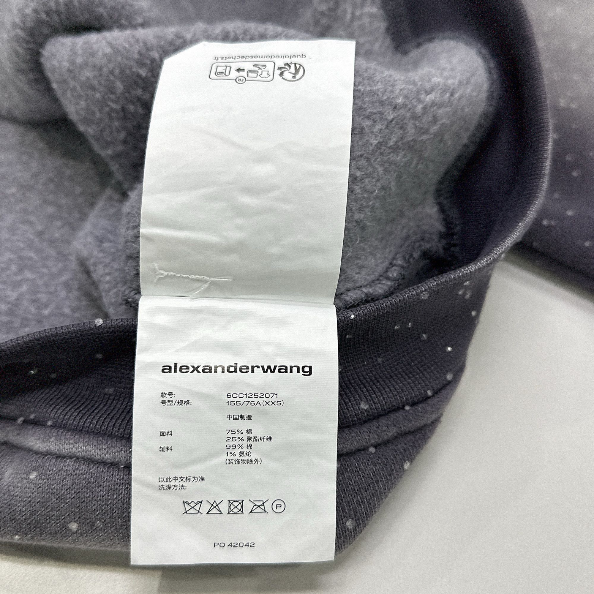 Alexander Wang Alexander Wang Rhinestone Zip Up Hoodie Size XXS Size US XXS / EU 40 - 5 Thumbnail
