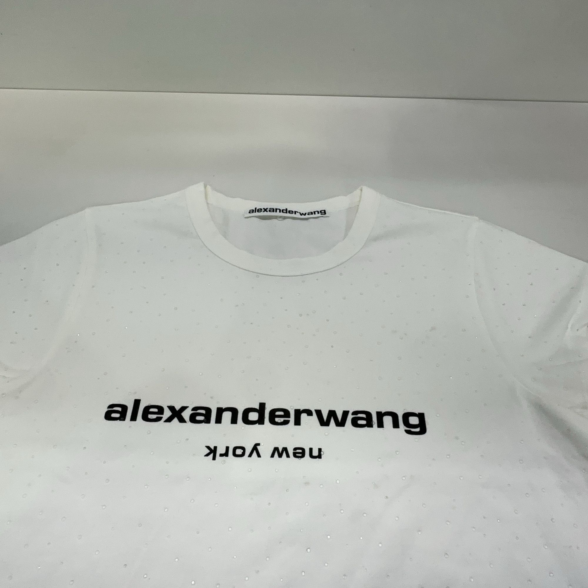 Alexander Wang Alexander Wang Rhinestone Logo T-Shirt Size L Size L / US 10 / IT 46 - 7 Thumbnail