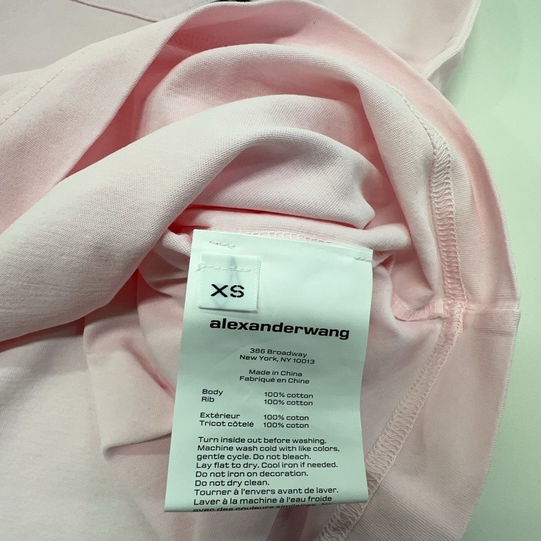 Alexander Wang Alexander Wang Pink Cotton Short Sleeve T-Shirt Size XS Size US XS / EU 42 / 0 - 3 Thumbnail