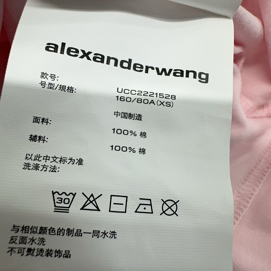 Alexander Wang Alexander Wang Pink Cotton Short Sleeve T-Shirt Size XS Size US XS / EU 42 / 0 - 4 Thumbnail