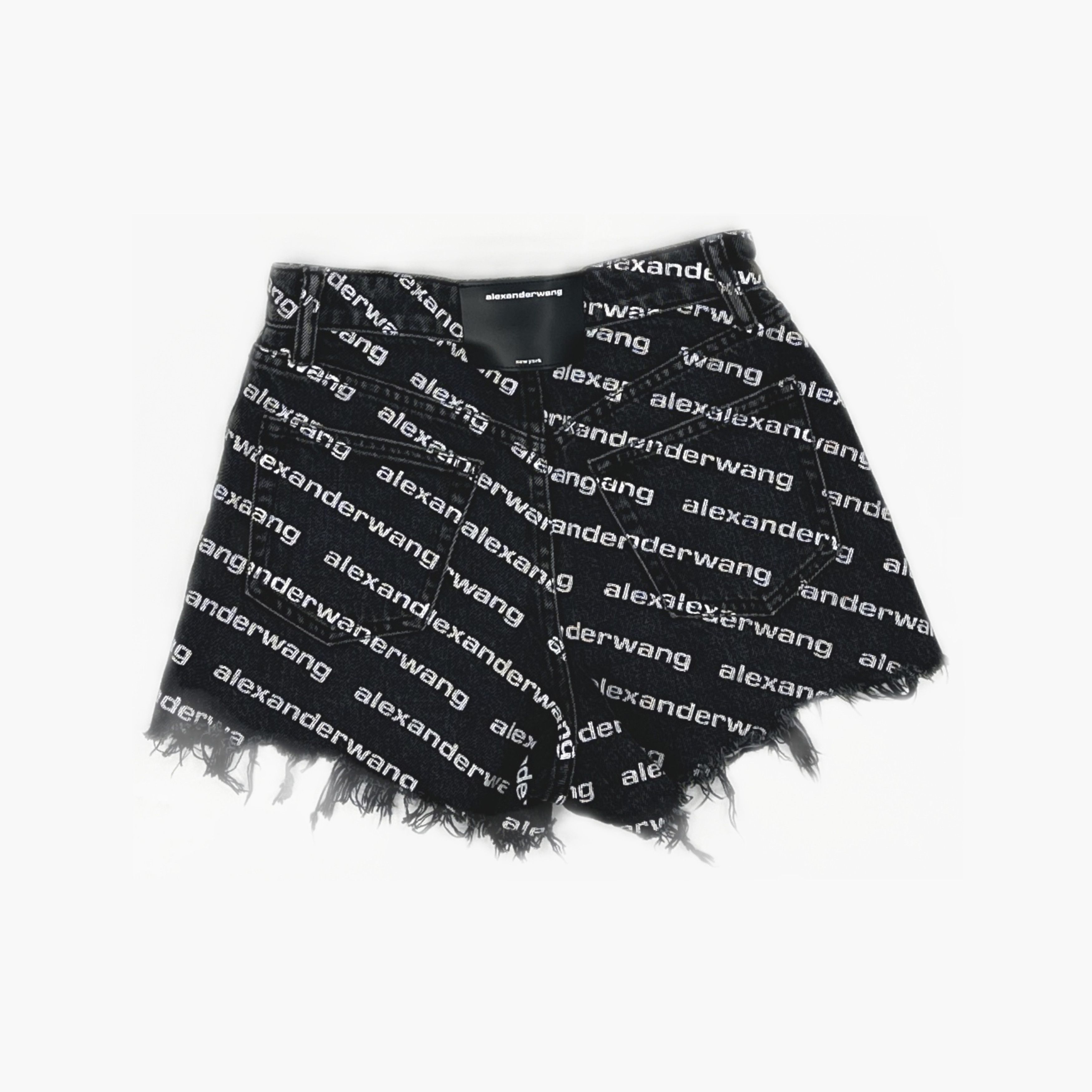 Alexander Wang Alexander Wang Logo Print Denim Shorts Size 23 Size 23" - 2 Thumbnail