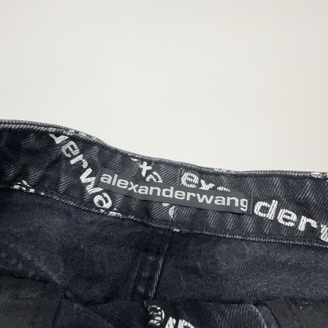 Alexander Wang Alexander Wang Logo Print Denim Shorts Size 23 Size 23" - 5 Thumbnail