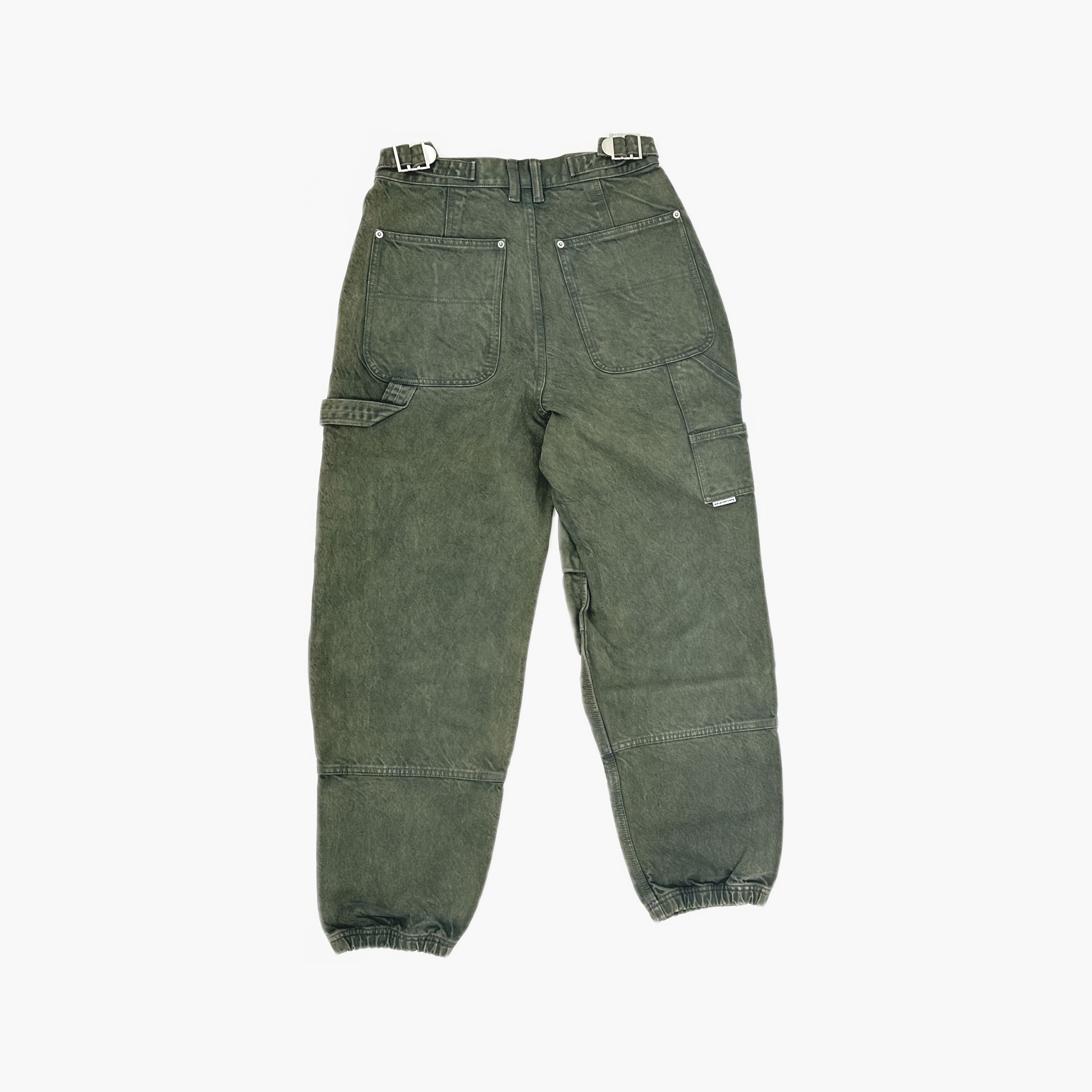Alexander Wang Alexander Wang Green Tapered Cotton Pants Size 27 Size 27" / US 4 / IT 40 - 2 Thumbnail