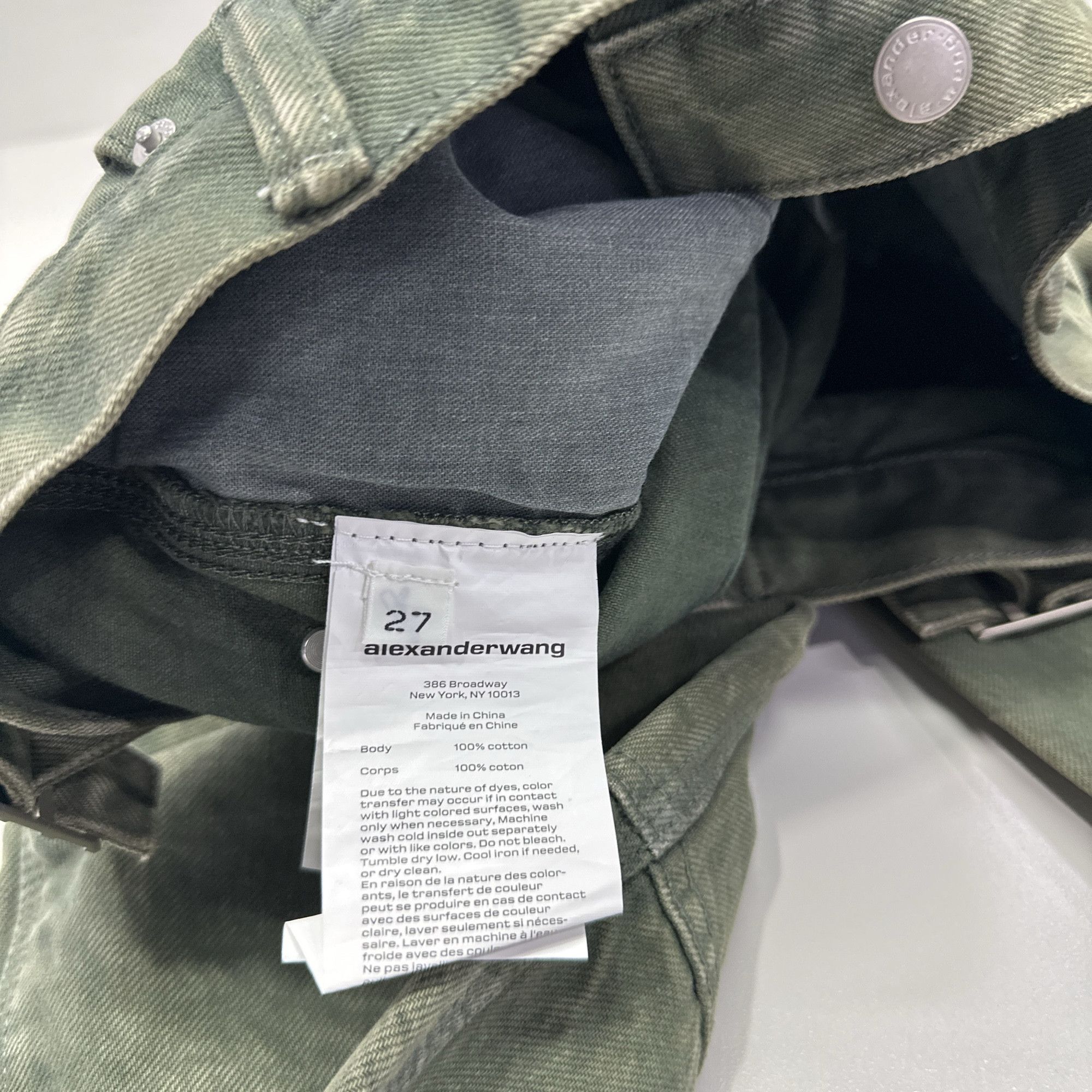 Alexander Wang Alexander Wang Green Tapered Cotton Pants Size 27 Size 27" / US 4 / IT 40 - 4 Thumbnail