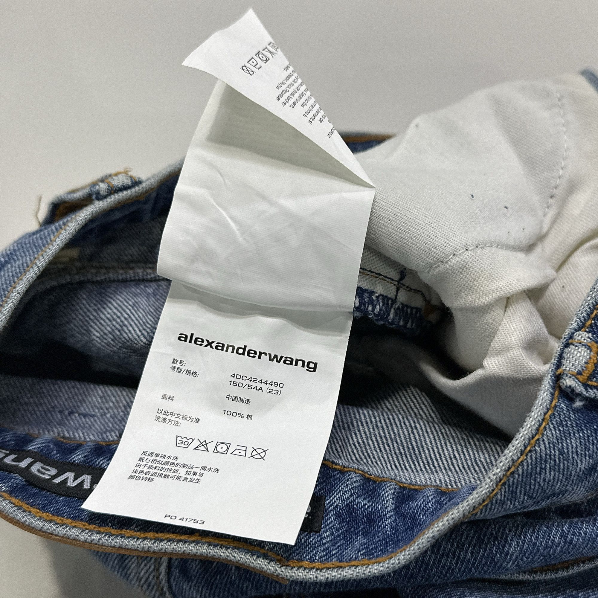 Alexander Wang Alexander Wang Logo Print Jeans Size 23 Size 23" - 5 Thumbnail