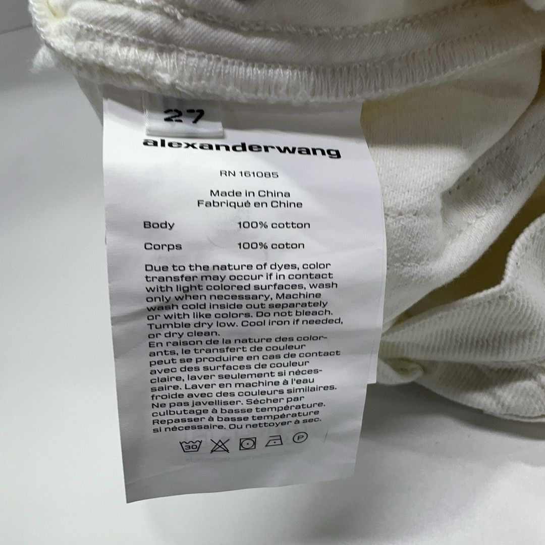 Alexander Wang Alexander Wang White Wide Leg Jeans Size 27 Size 27" / US 4 / IT 40 - 4 Thumbnail
