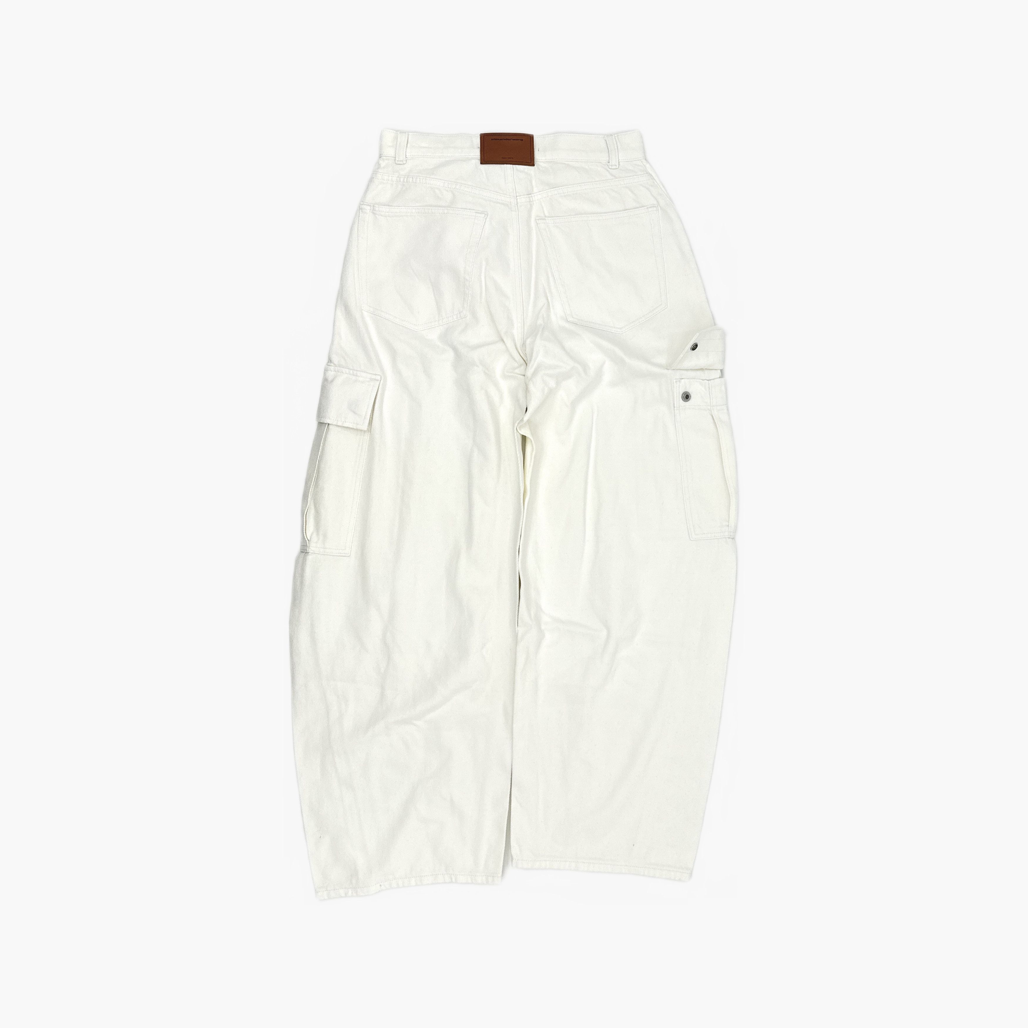 Alexander Wang Alexander Wang White Wide Leg Jeans Size 27 Size 27" / US 4 / IT 40 - 2 Thumbnail