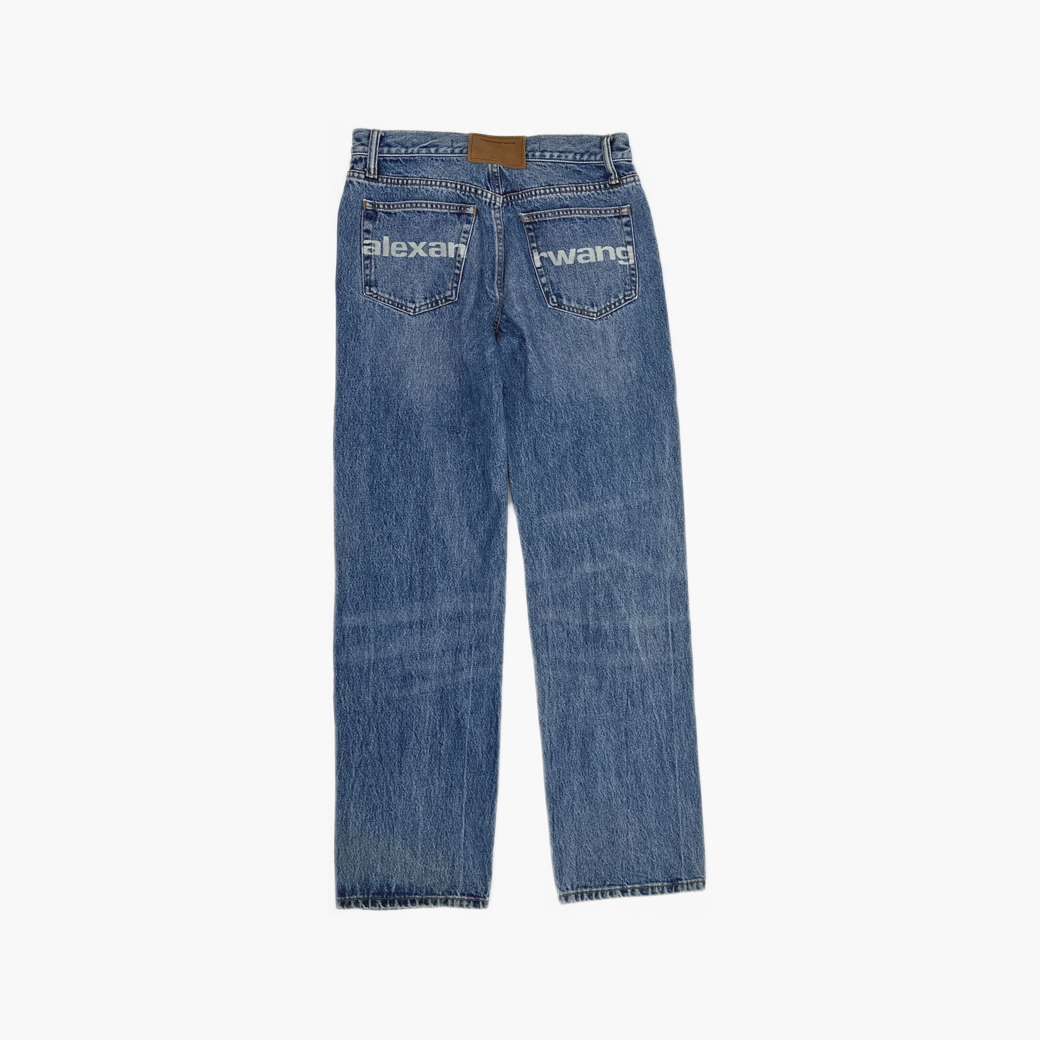 Alexander Wang Alexander Wang Logo Print Denim Jeans Size 28 Size US 28 / EU 44 - 2 Thumbnail