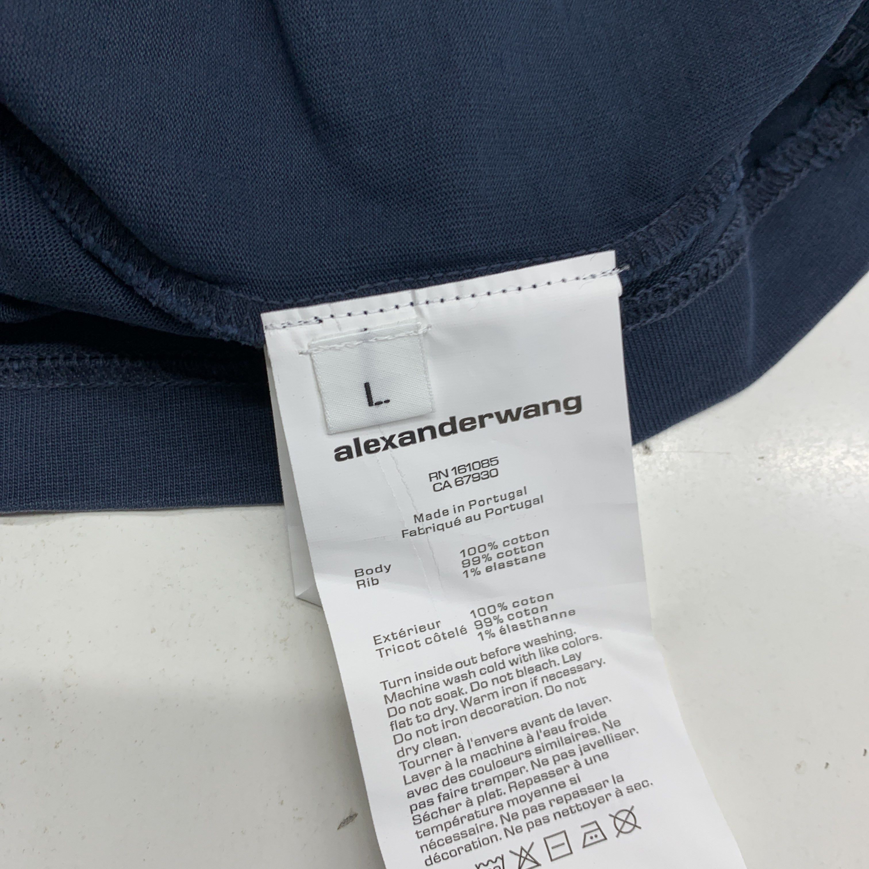 Alexander Wang Alexander Wang Logo T-Shirt Navy L Size US L / EU 52-54 / 3 - 3 Thumbnail