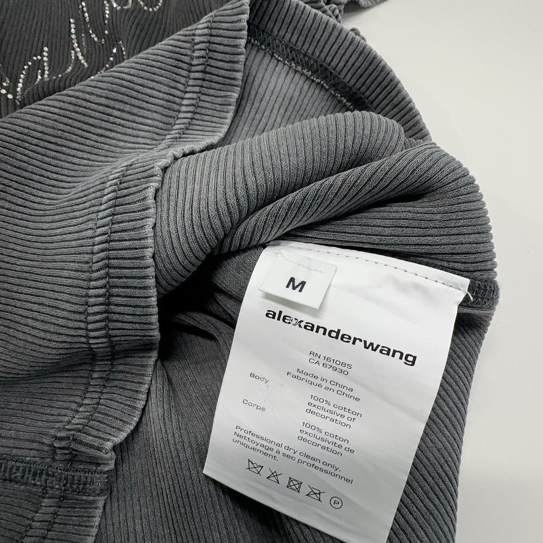 Alexander Wang Alexander Wang Crystal Logo T-Shirt Size M Size M / US 6-8 / IT 42-44 - 4 Thumbnail