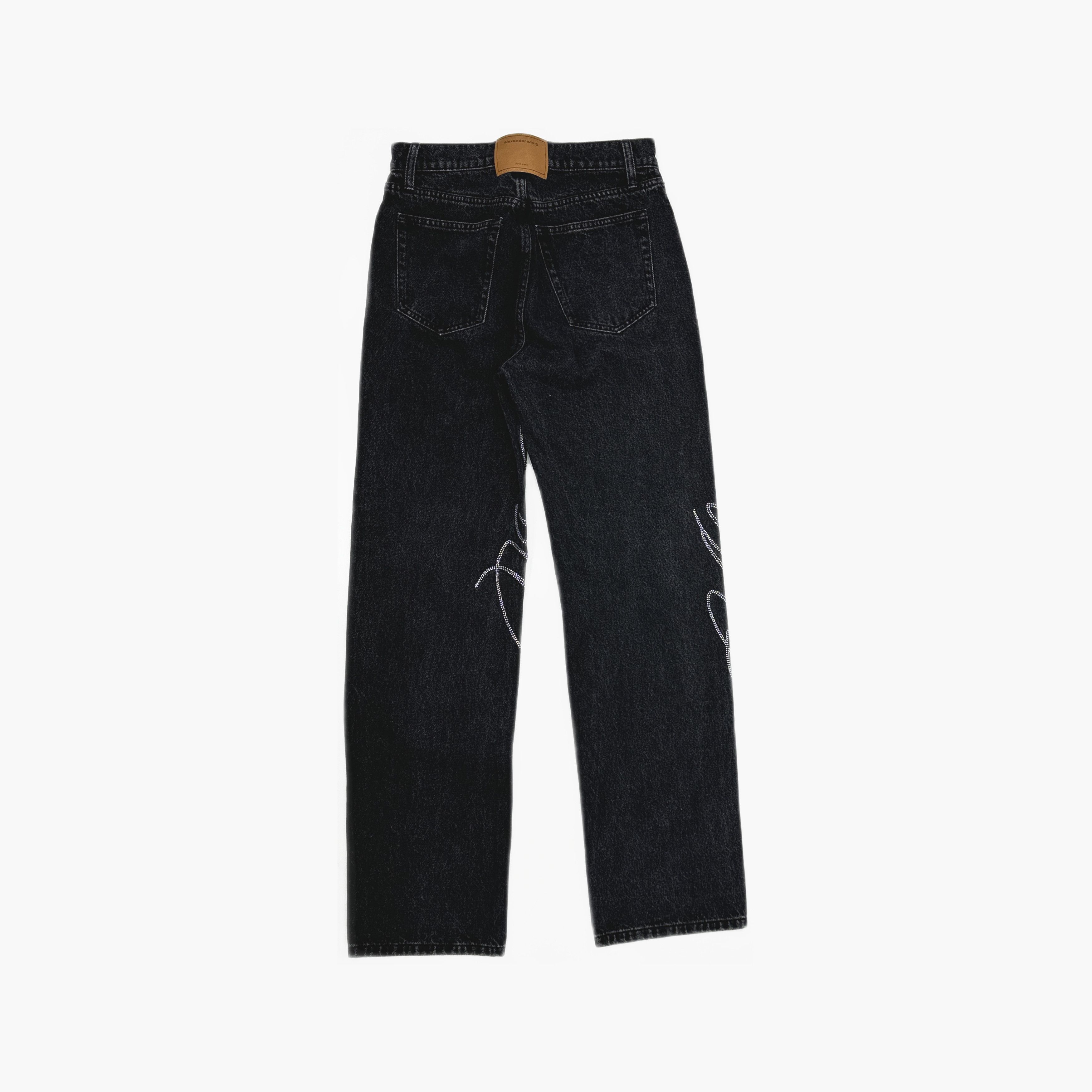 Alexander Wang Alexander Wang Rhinestone Logo Jeans Size 27 Size 27" / US 4 / IT 40 - 2 Thumbnail