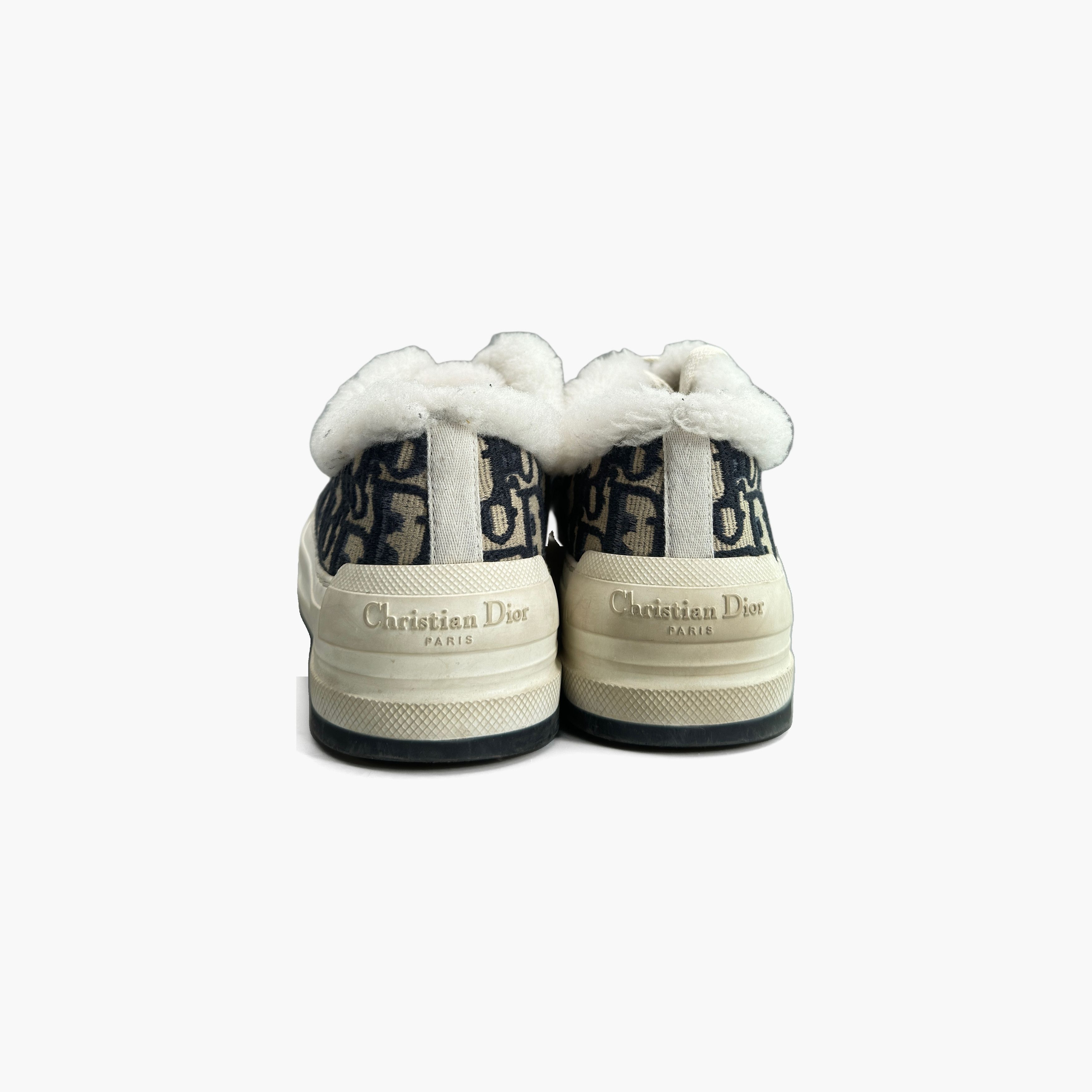 Dior Dior Oblique Fur Low-Top Sneakers Size 36.5 Size US 6.5 / IT 36.5 - 6 Thumbnail