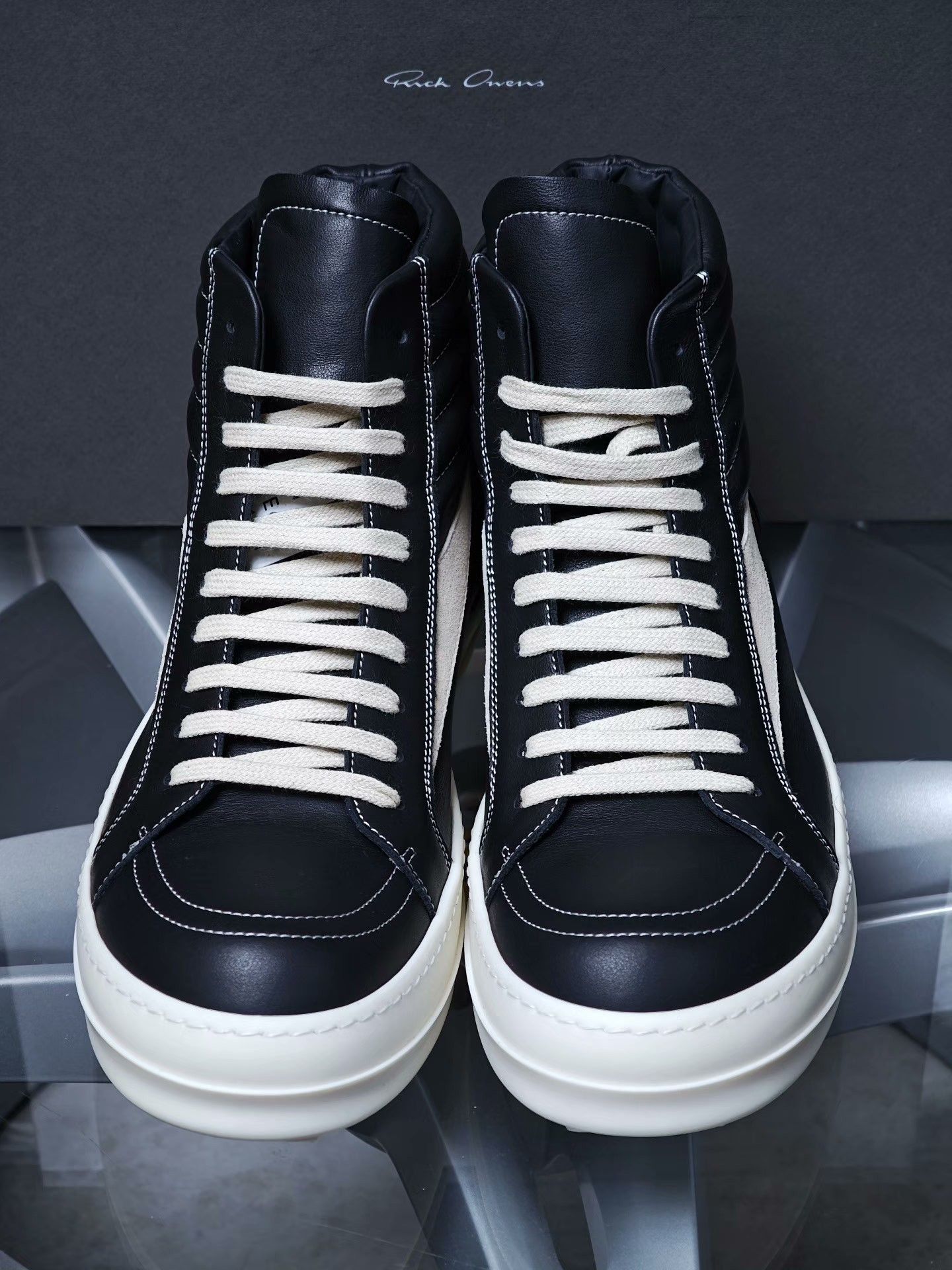 Rick Owens Rick Owens Leather High-Top Sneakers US 9 Size US 9 / EU 42 - 4 Thumbnail