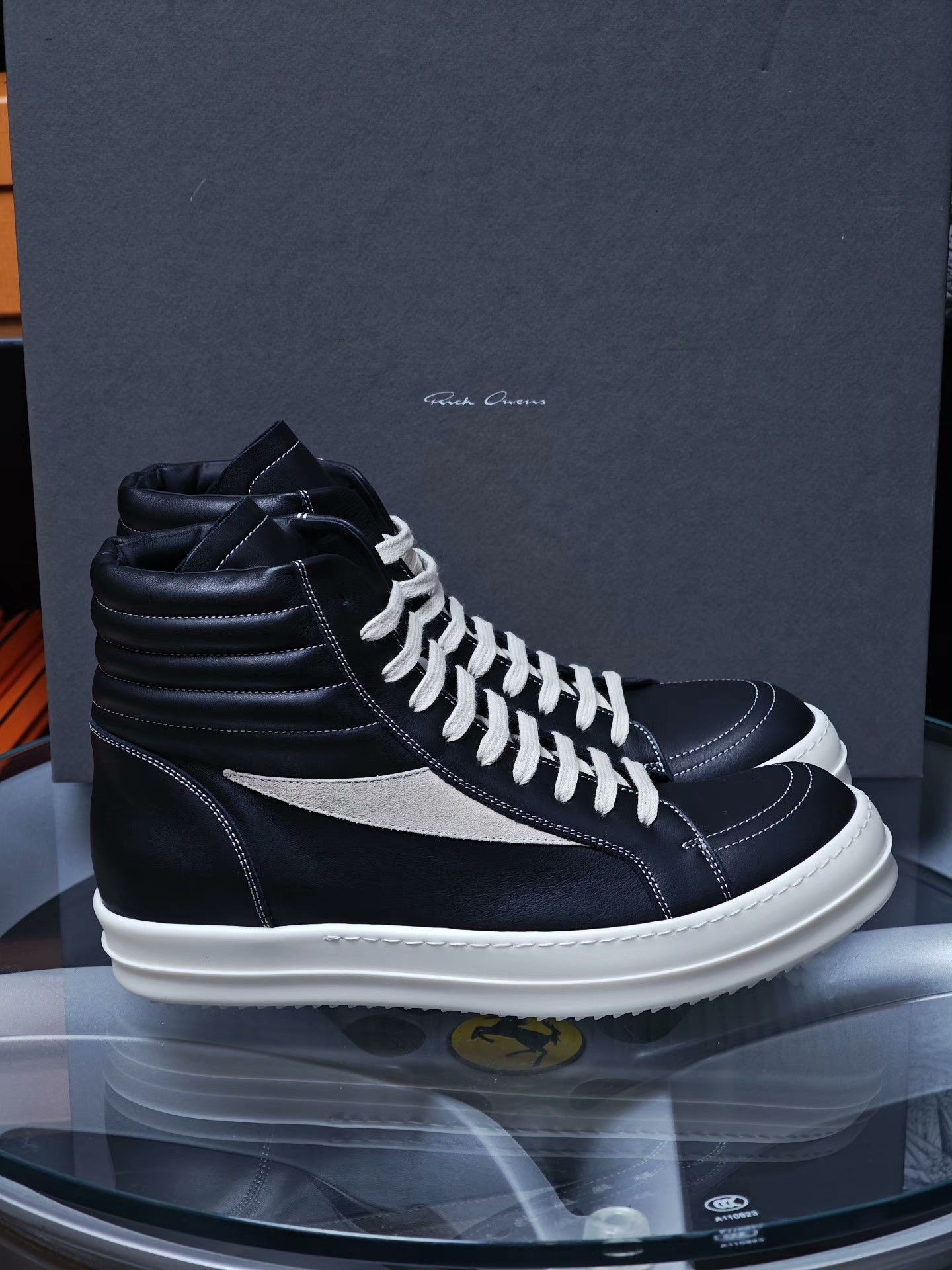 Rick Owens Rick Owens Leather High-Top Sneakers US 9 Size US 9 / EU 42 - 2 Thumbnail