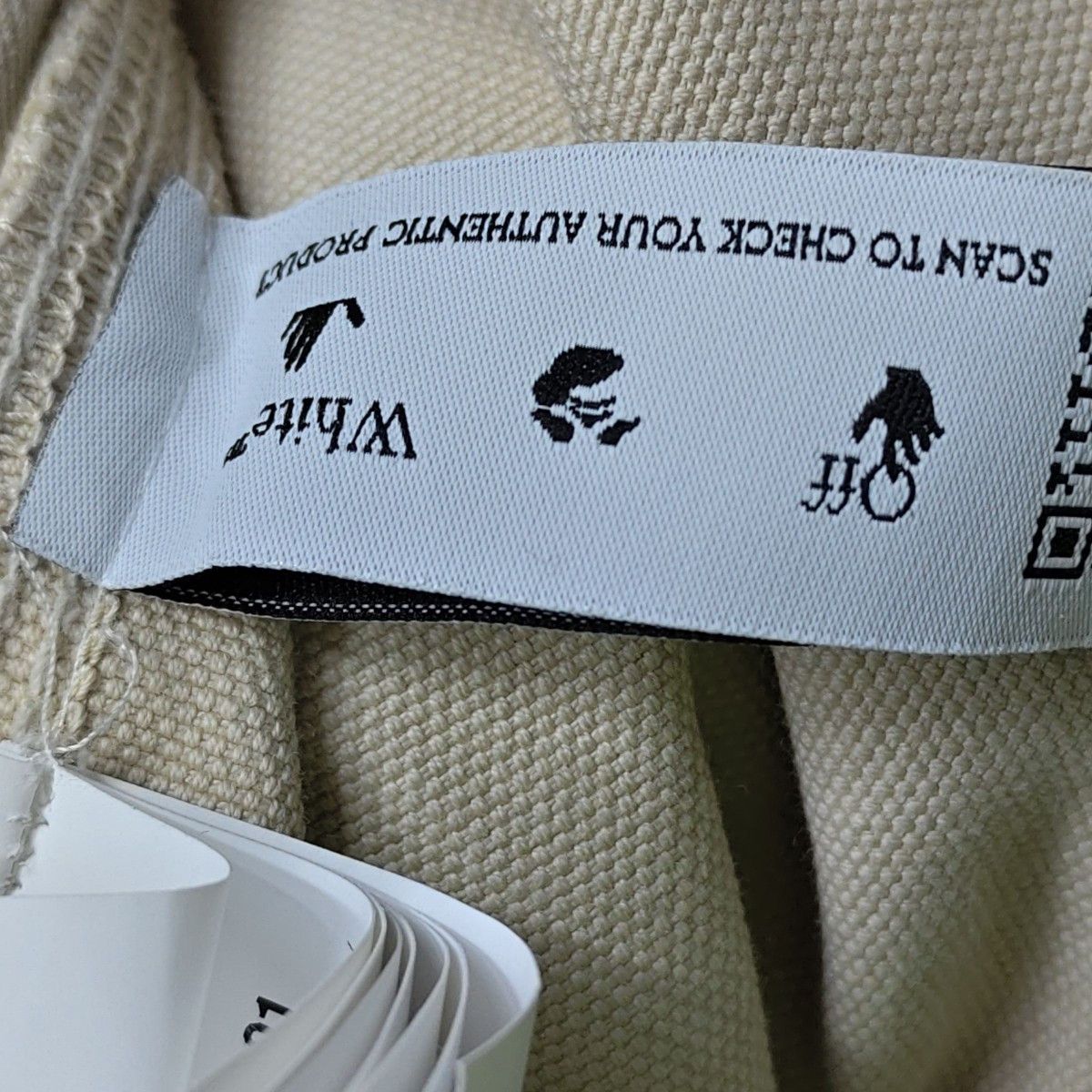 Off-White OFF-WHITE Beige Canvas Double Waistband Pants Size L Size US 34 / EU 50 - 5 Thumbnail