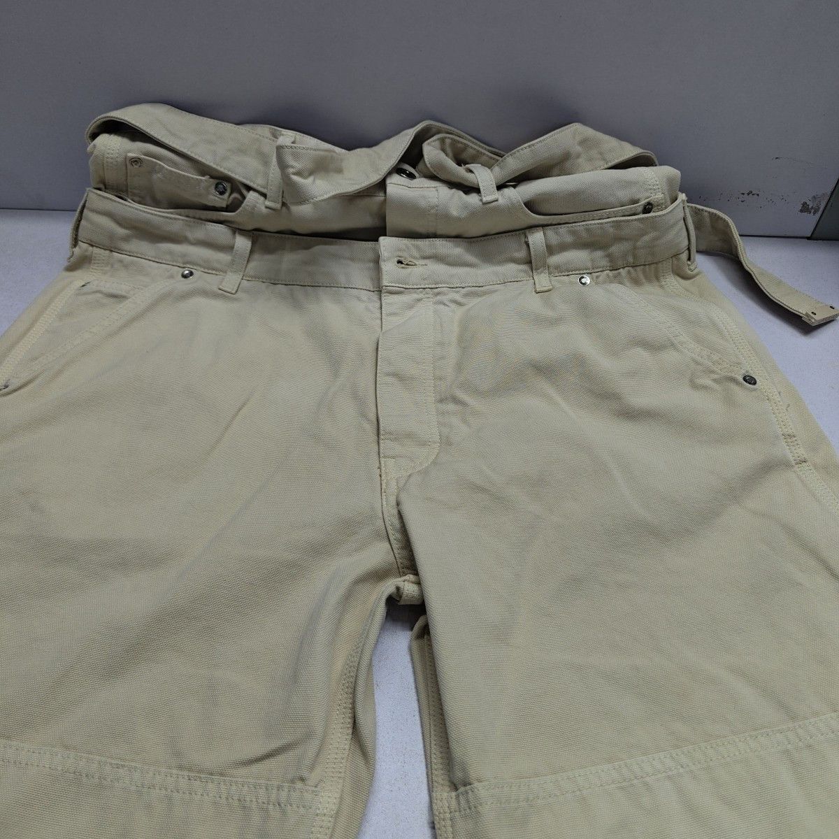 Off-White OFF-WHITE Beige Canvas Double Waistband Pants Size L Size US 34 / EU 50 - 12 Thumbnail