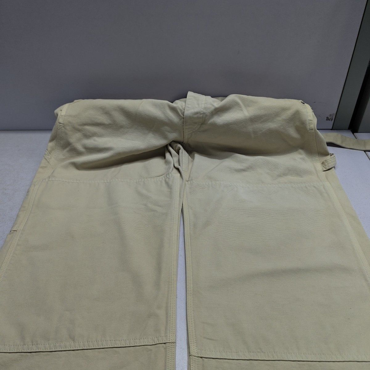 Off-White OFF-WHITE Beige Canvas Double Waistband Pants Size L Size US 34 / EU 50 - 13 Thumbnail