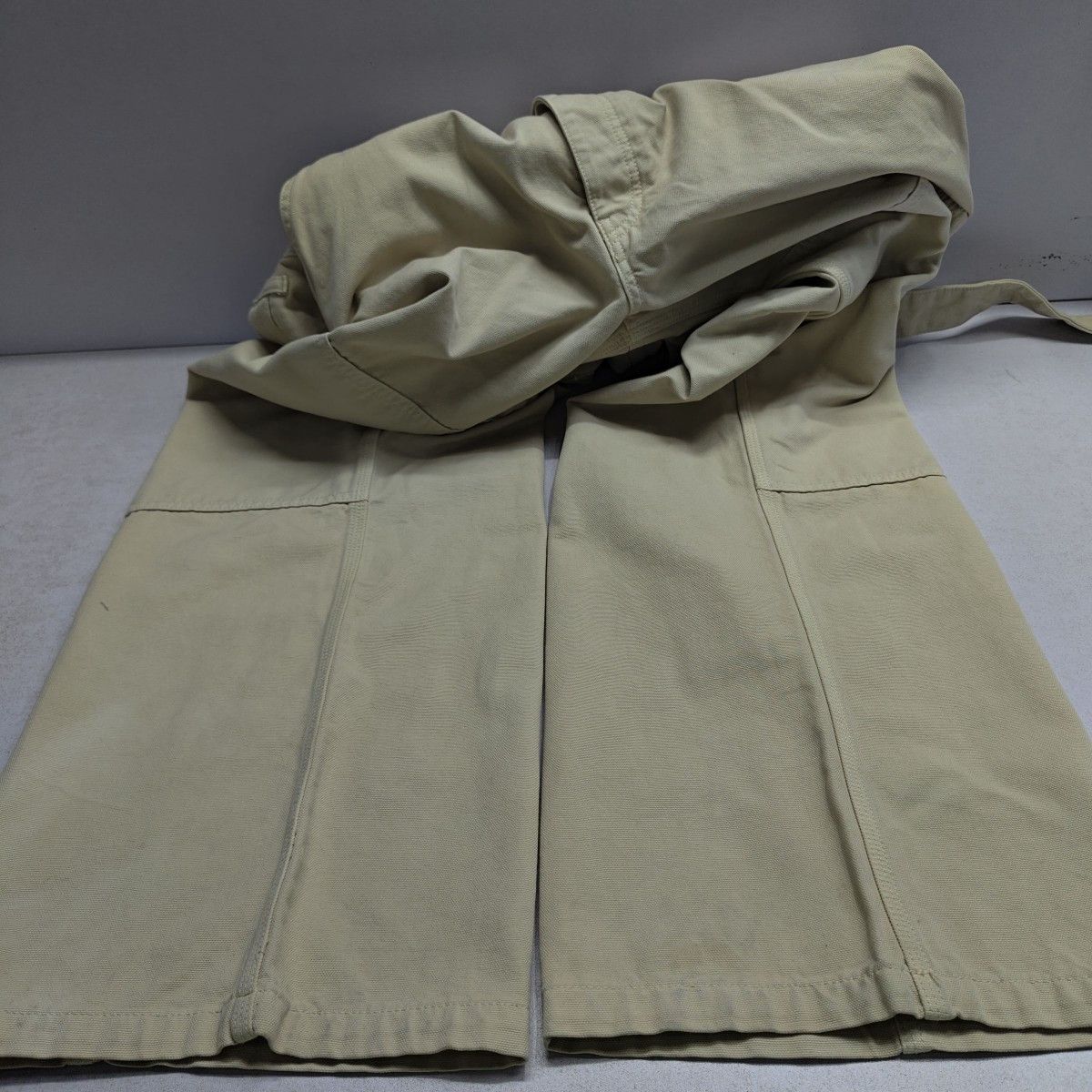 Off-White OFF-WHITE Beige Canvas Double Waistband Pants Size L Size US 34 / EU 50 - 20 Thumbnail