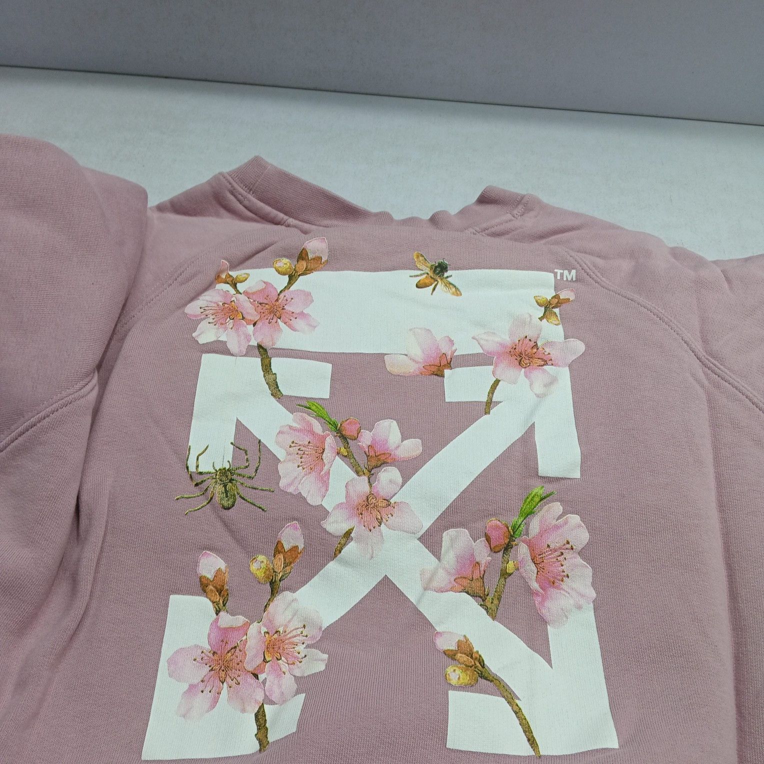Off-White OFF-WHITE Cherry Blossom Graphic Sweatshirt Pink Size XS Size XS / US 0-2 / IT 36-38 - 6 Thumbnail