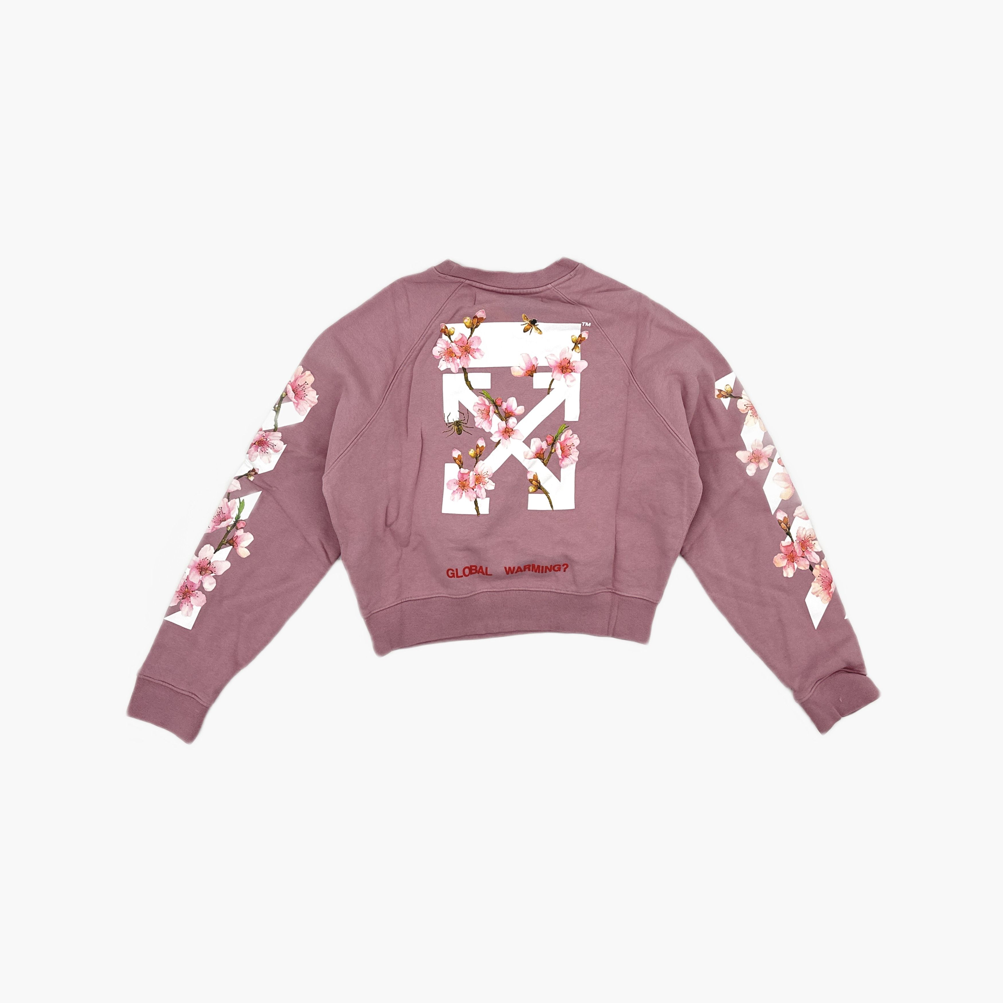 Off-White OFF-WHITE Cherry Blossom Graphic Sweatshirt Pink Size XS Size XS / US 0-2 / IT 36-38 - 2 Thumbnail