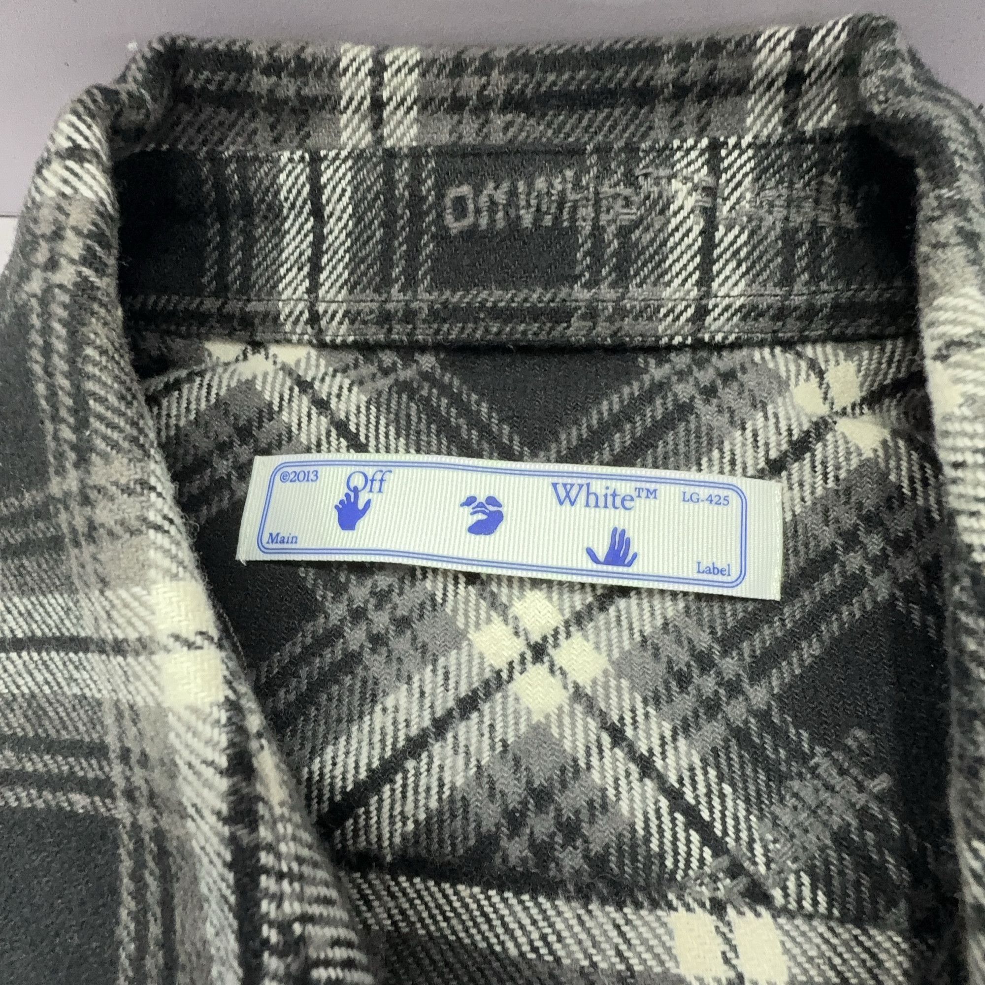 Off-White OFF-WHITE Plaid Arrow Logo Shirt Size L Size US L / EU 52-54 / 3 - 3 Thumbnail