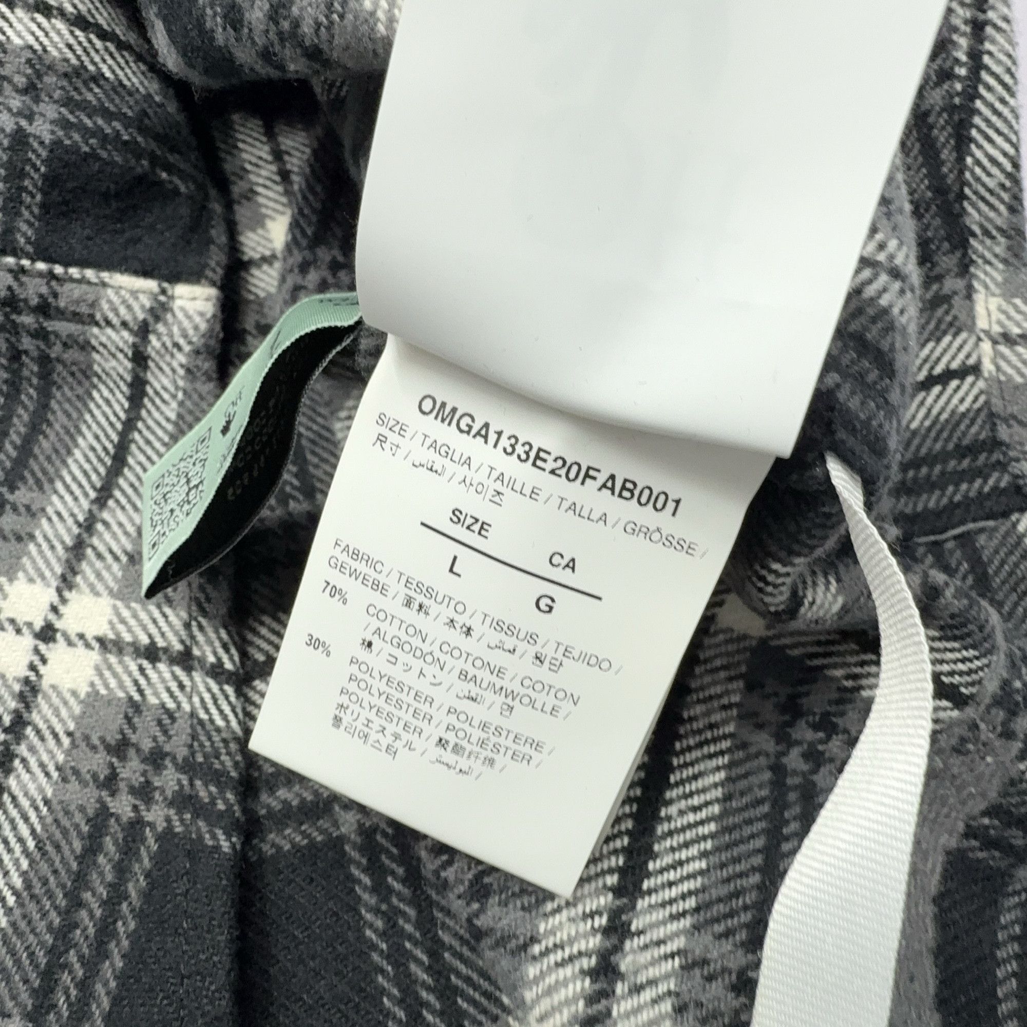 Off-White OFF-WHITE Plaid Arrow Logo Shirt Size L Size US L / EU 52-54 / 3 - 4 Thumbnail