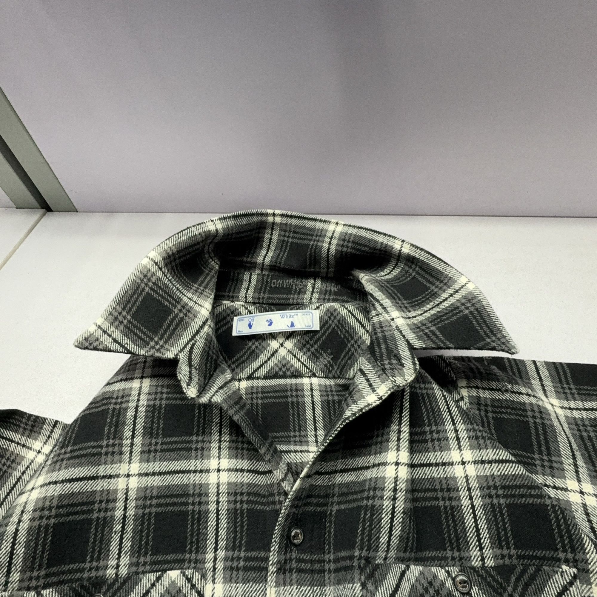 Off-White OFF-WHITE Plaid Arrow Logo Shirt Size L Size US L / EU 52-54 / 3 - 6 Thumbnail