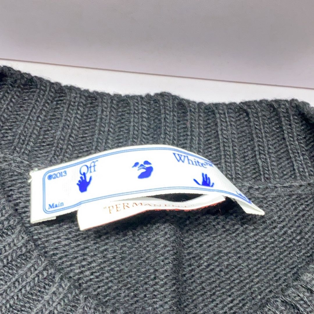 Off-White OFF-WHITE Logo Knit Sweater Size XL Size US XL / EU 56 / 4 - 5 Thumbnail