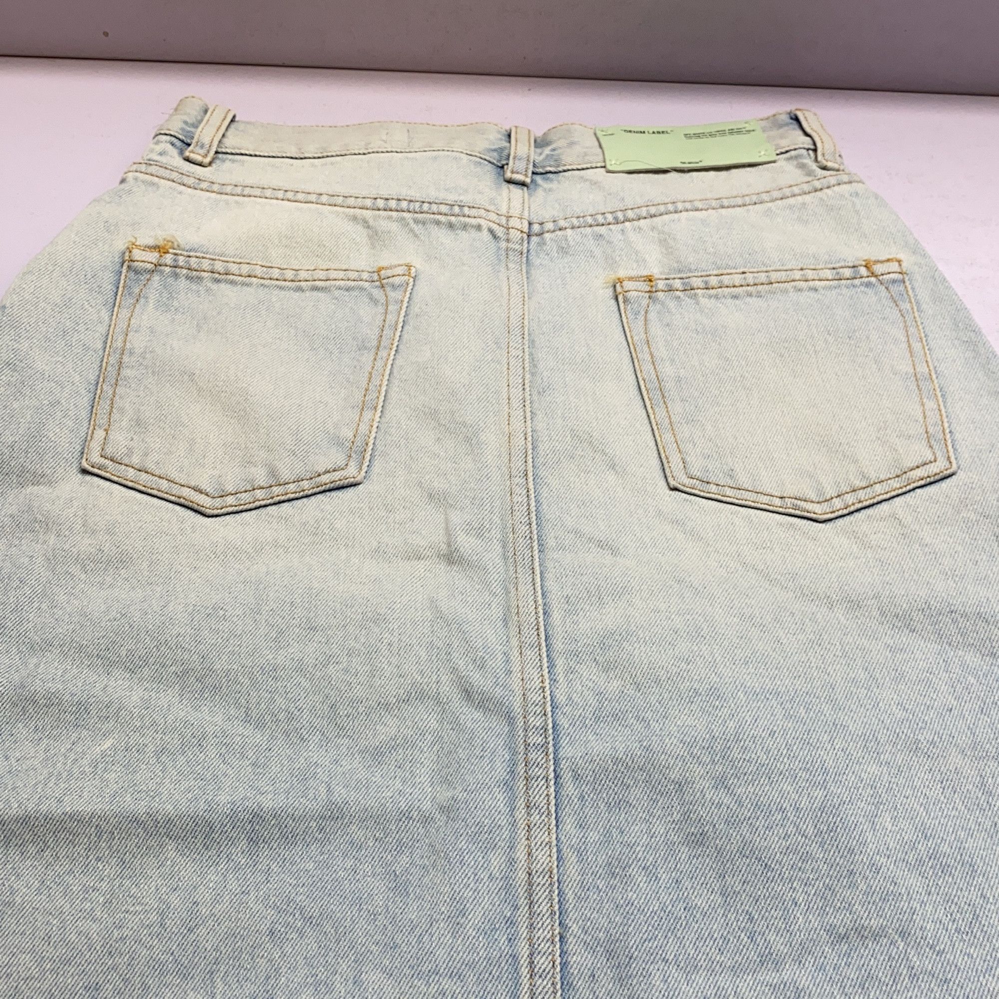 Off-White Off-White Asymmetric Distressed Denim Skirt Size 40 Size 27" / US 4 / IT 40 - 9 Thumbnail
