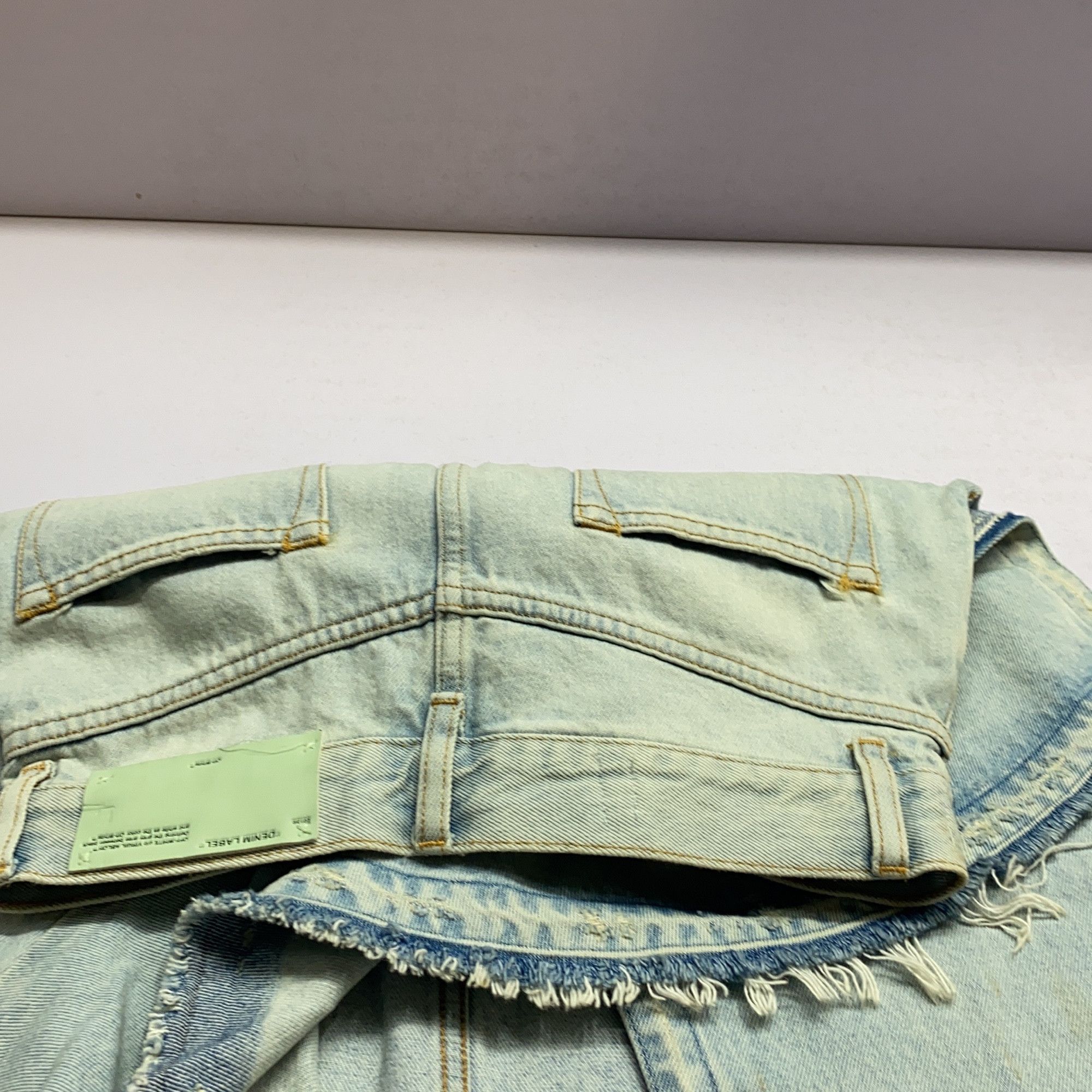 Off-White Off-White Asymmetric Distressed Denim Skirt Size 40 Size 27" / US 4 / IT 40 - 6 Thumbnail
