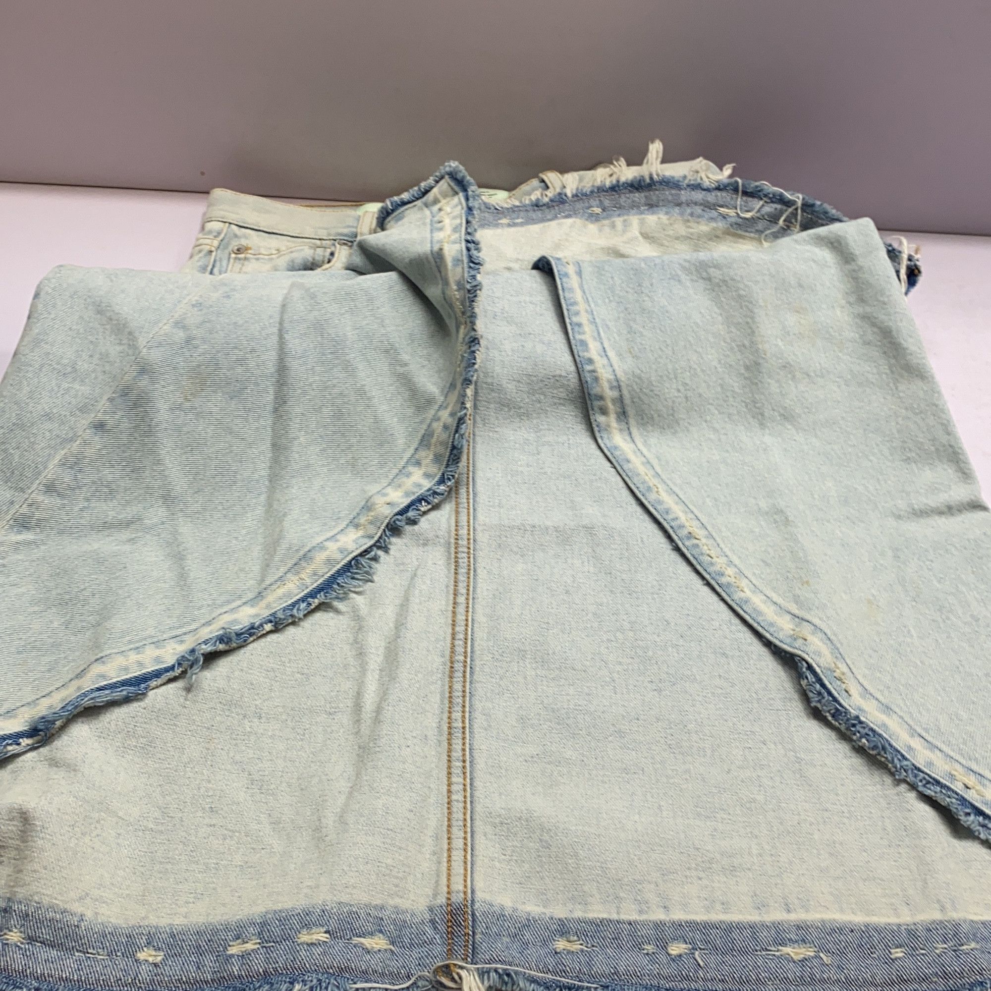 Off-White Off-White Asymmetric Distressed Denim Skirt Size 40 Size 27" / US 4 / IT 40 - 8 Thumbnail