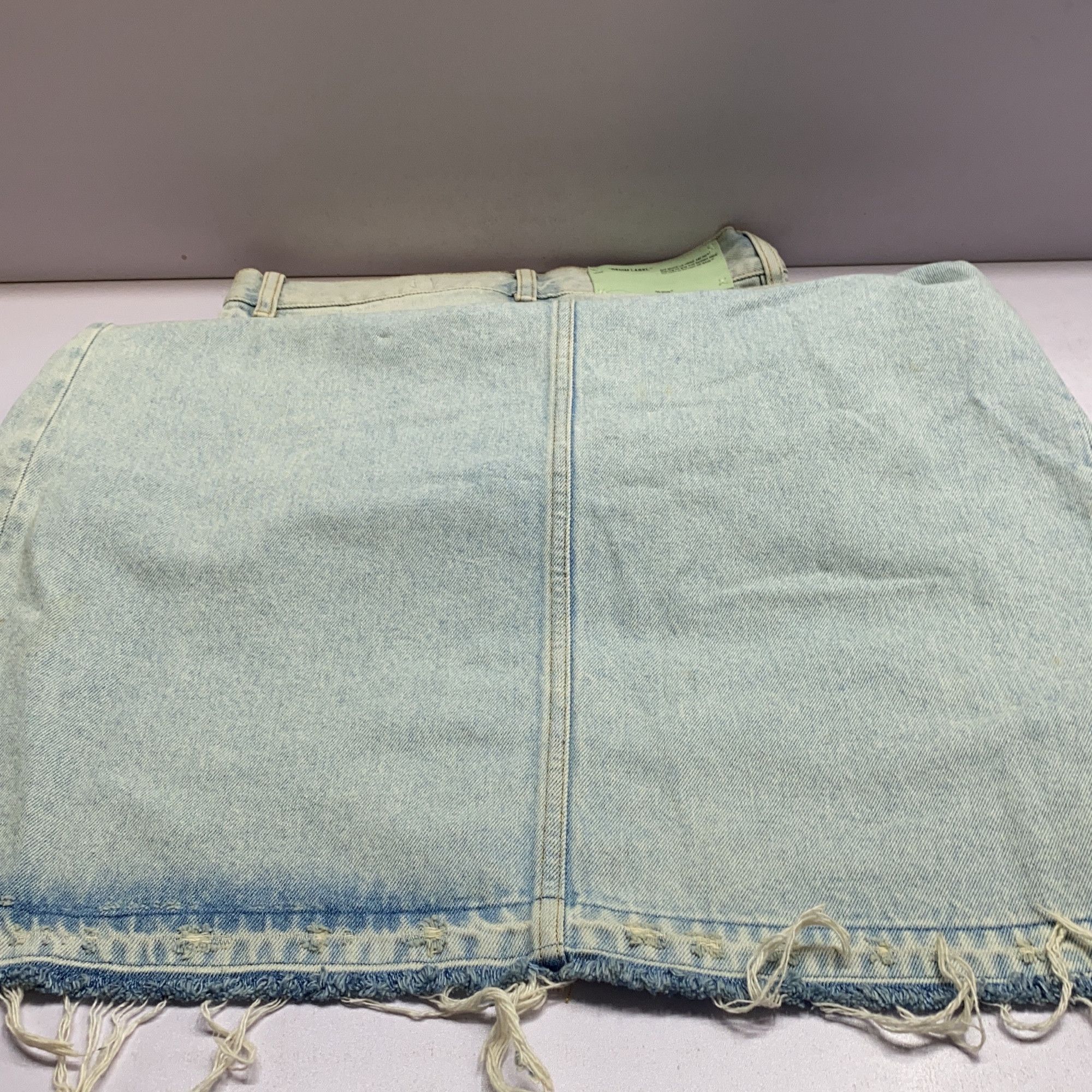 Off-White Off-White Asymmetric Distressed Denim Skirt Size 40 Size 27" / US 4 / IT 40 - 10 Thumbnail