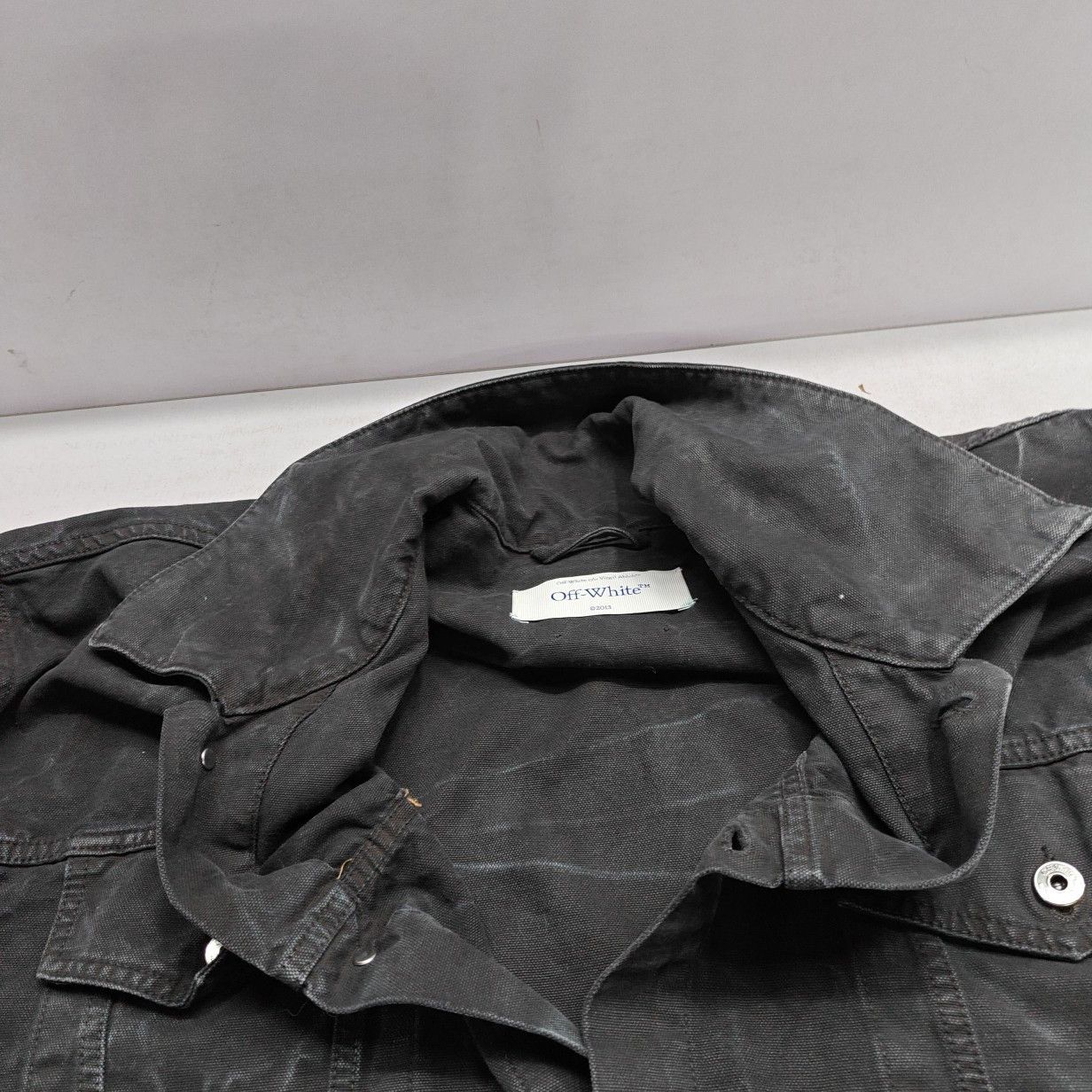 Off-White Off-White Washed Denim Jacket Size XXL Size US XXL / EU 58 / 5 - 7 Thumbnail