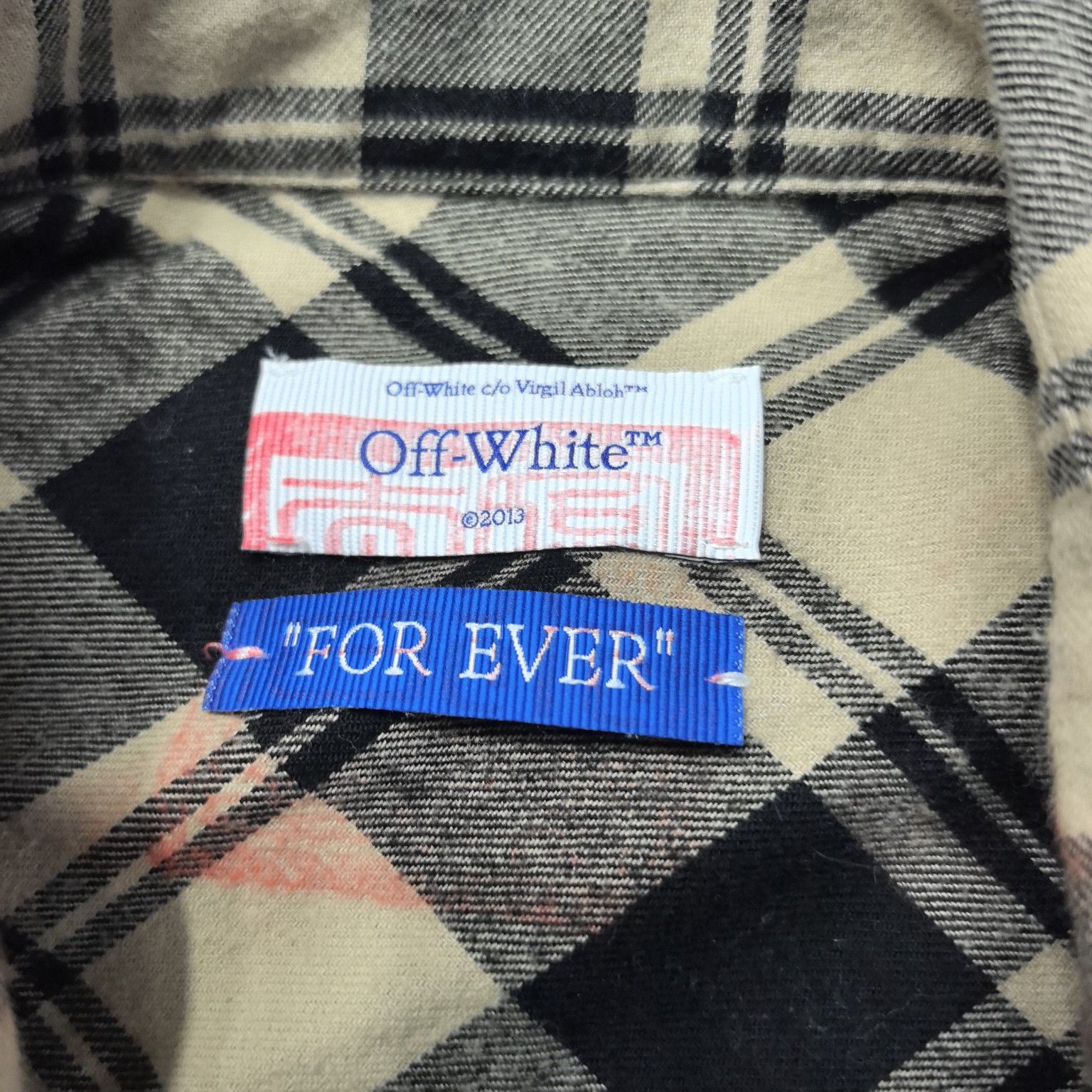 Off-White Off-White Plaid Logo Flannel Shirt Size S Size US S / EU 44-46 / 1 - 3 Thumbnail