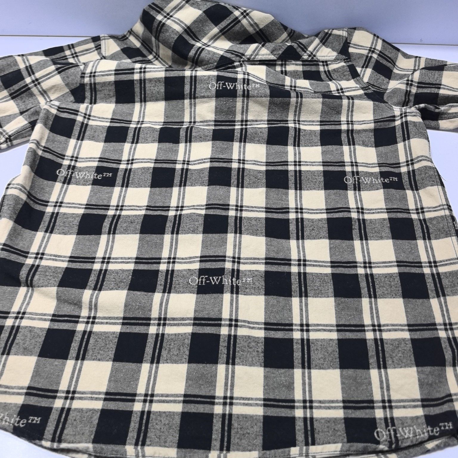Off-White Off-White Plaid Logo Flannel Shirt Size S Size US S / EU 44-46 / 1 - 16 Thumbnail