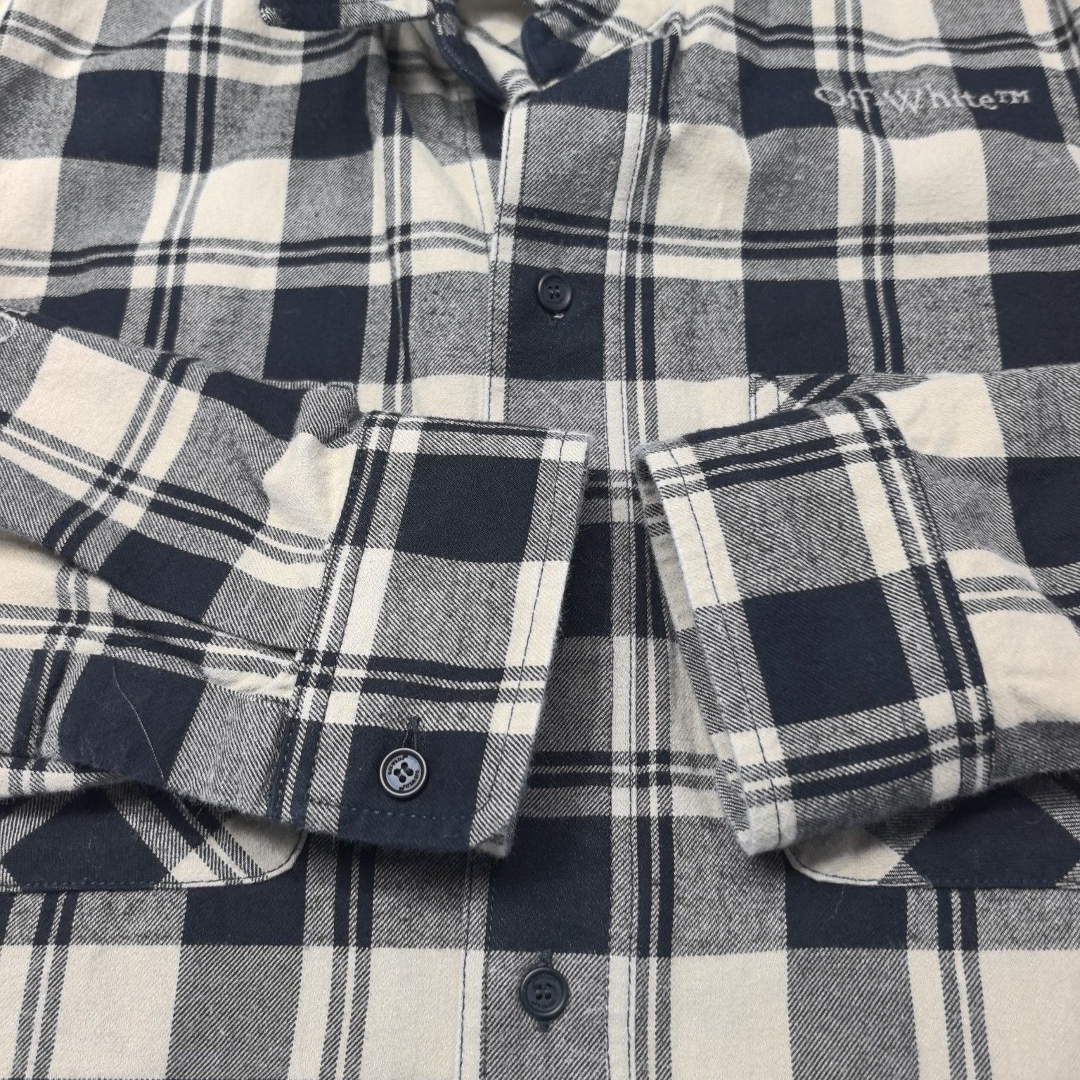 Off-White Off-White Plaid Logo Flannel Shirt Size S Size US S / EU 44-46 / 1 - 12 Thumbnail