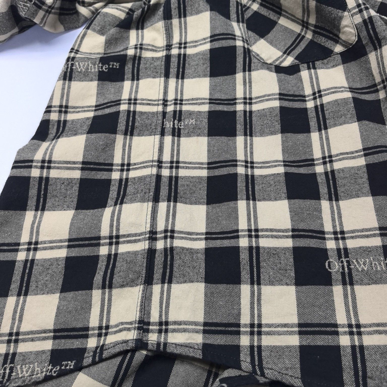 Off-White Off-White Plaid Logo Flannel Shirt Size S Size US S / EU 44-46 / 1 - 14 Thumbnail