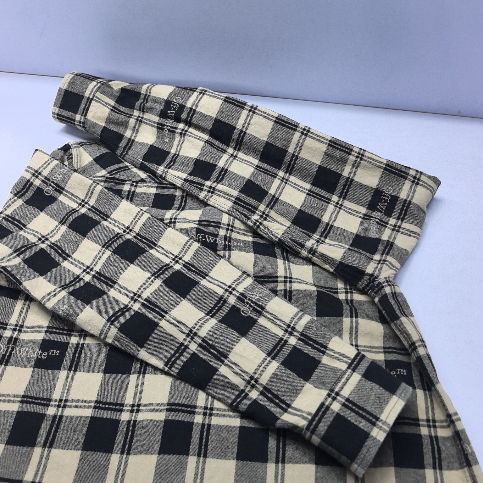 Off-White Off-White Plaid Logo Flannel Shirt Size S Size US S / EU 44-46 / 1 - 17 Thumbnail