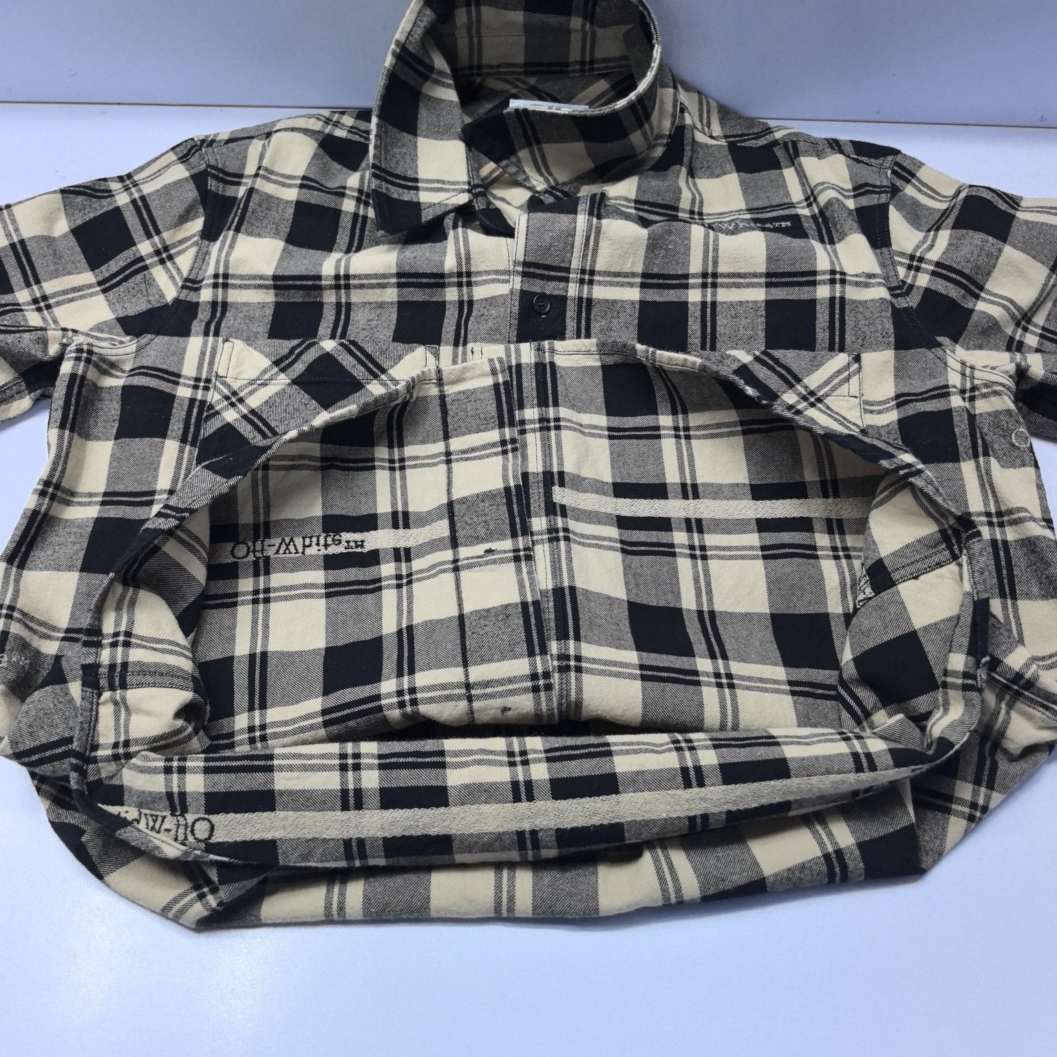 Off-White Off-White Plaid Logo Flannel Shirt Size S Size US S / EU 44-46 / 1 - 10 Thumbnail