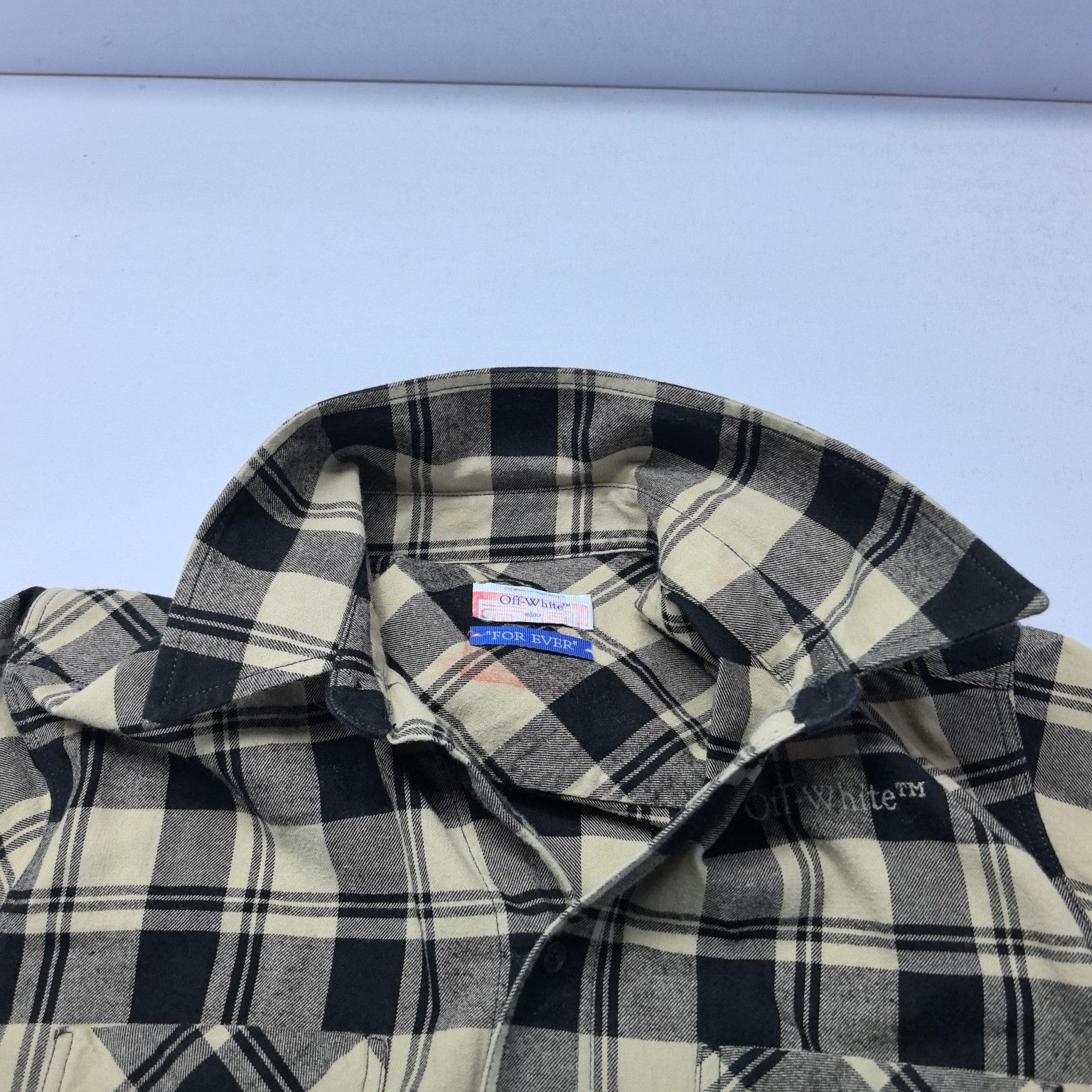 Off-White Off-White Plaid Logo Flannel Shirt Size S Size US S / EU 44-46 / 1 - 7 Thumbnail