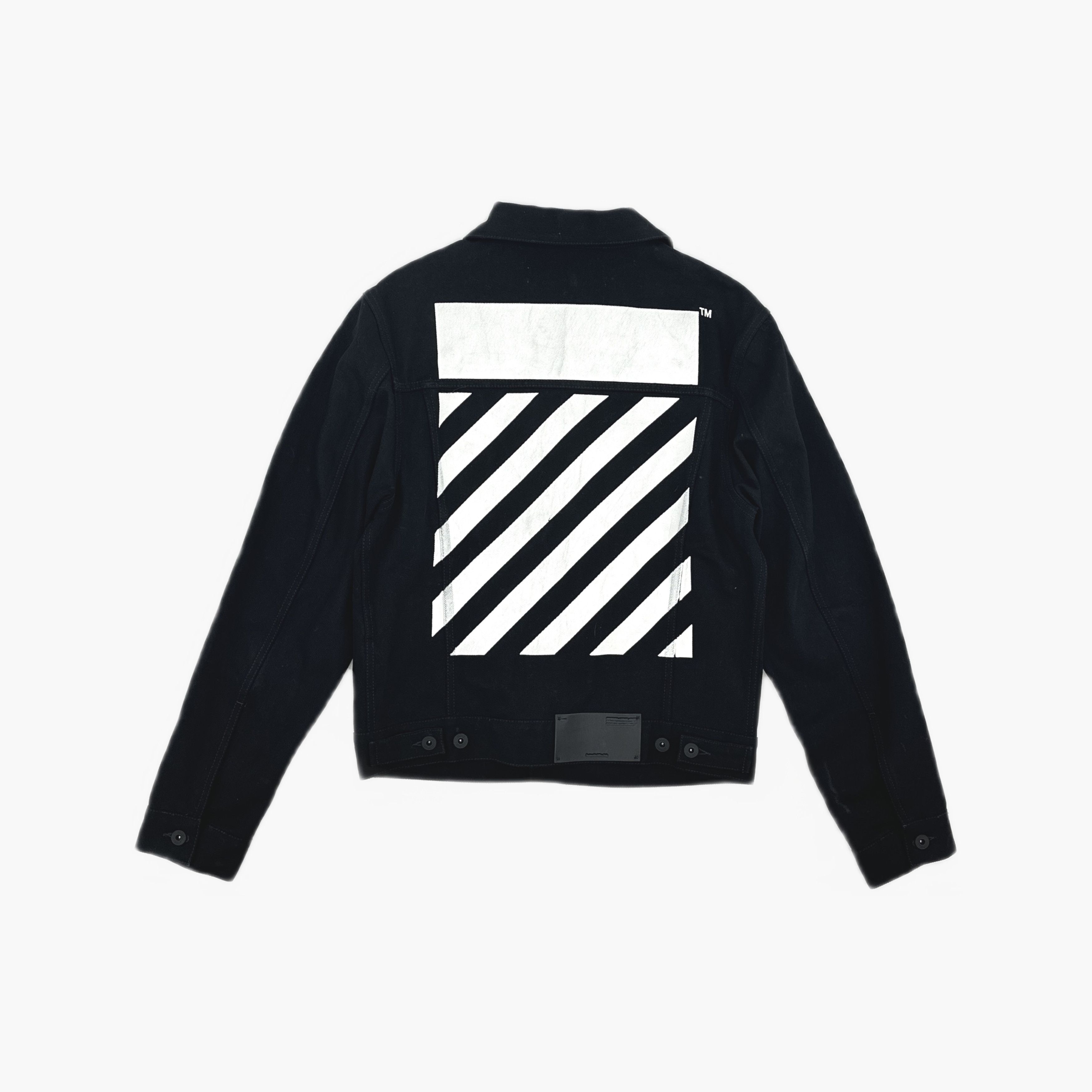 Off-White OFF-WHITE Logo Print Denim Jacket Size S Size US S / EU 44-46 / 1 - 2 Thumbnail