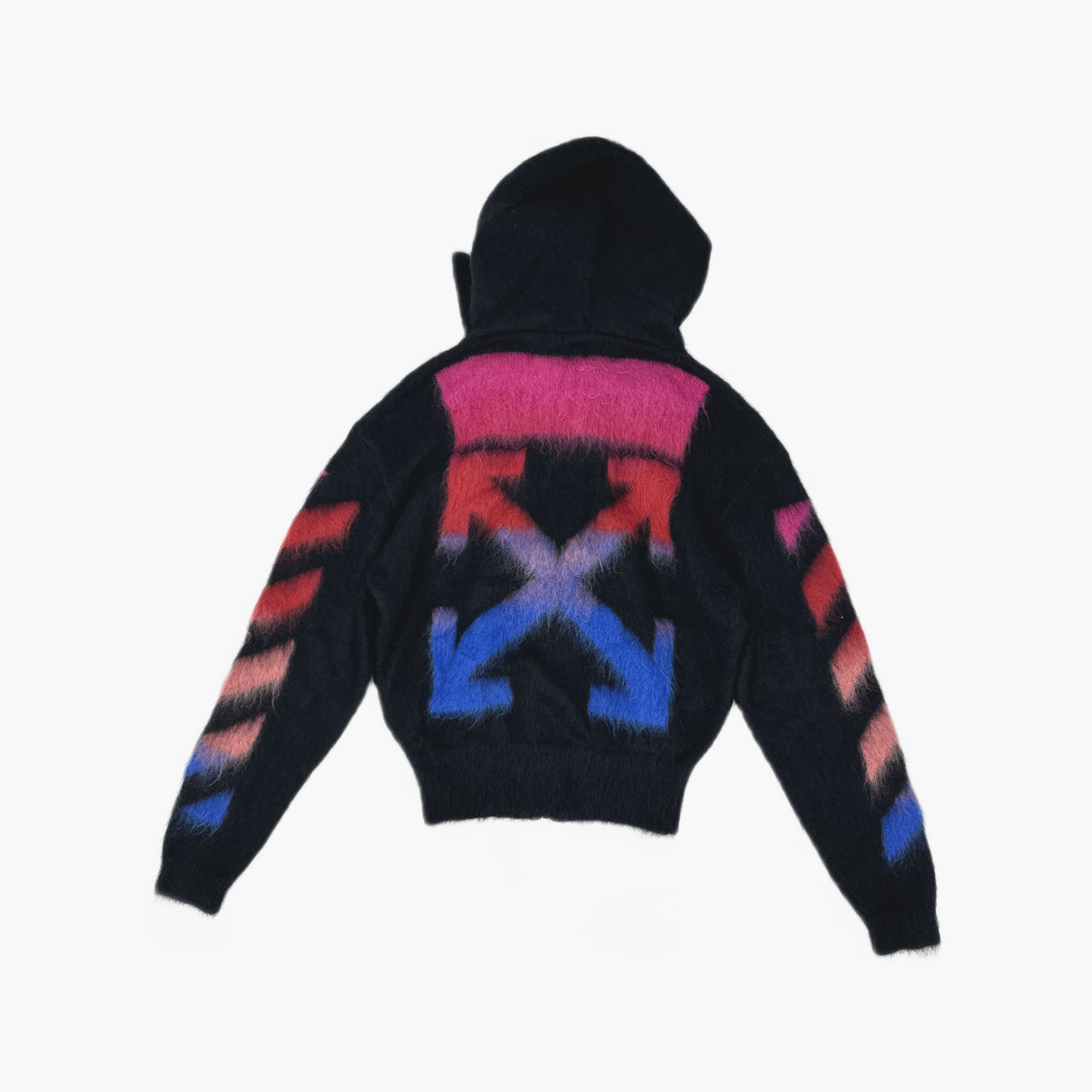 Off-White OFF-WHITE Arrow Mohair Zip-Up Hoodie Size XS Size US XS / EU 42 / 0 - 2 Thumbnail