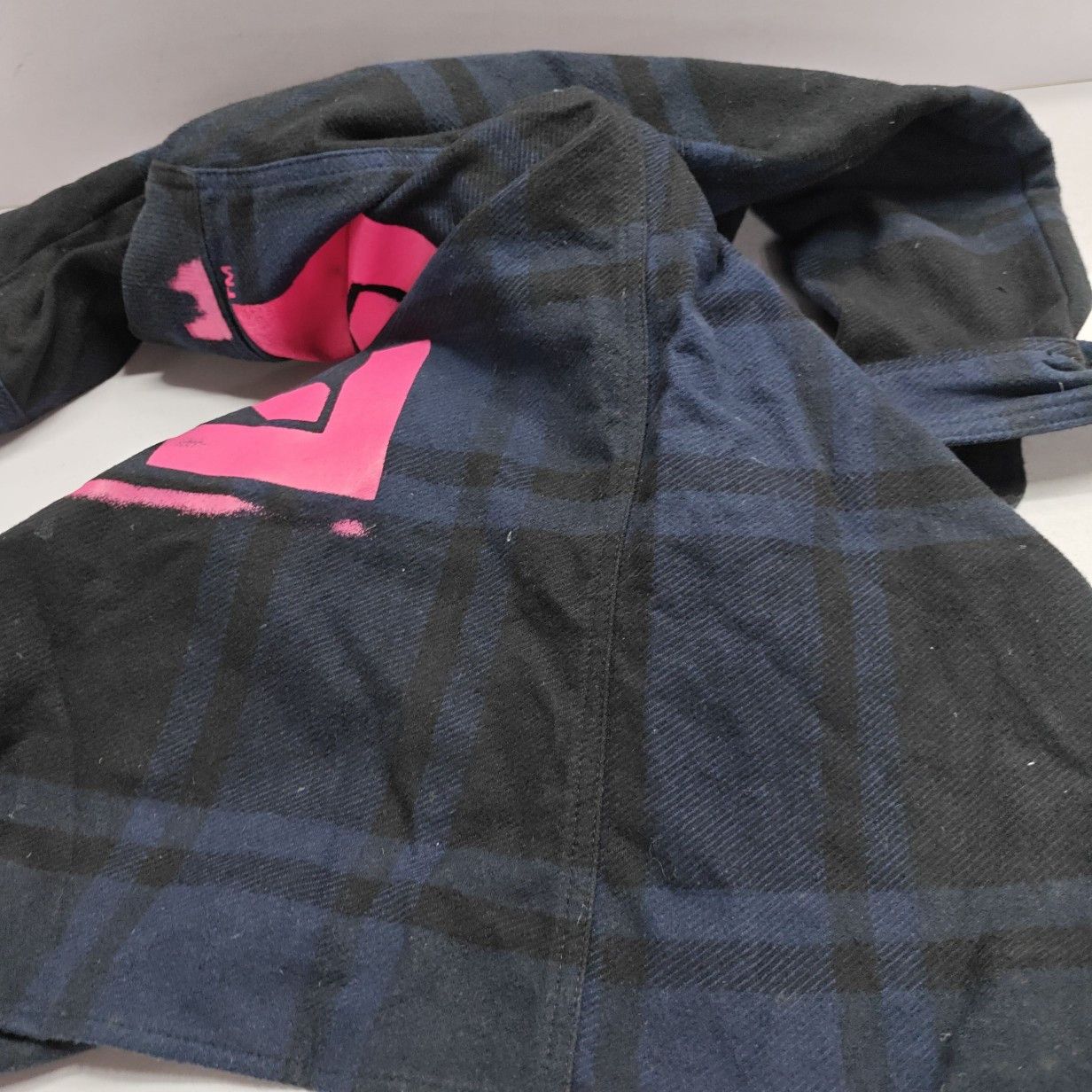 Off-White Off-White Pink Arrow Plaid Flannel Shirt Size XS Size US XS / EU 42 / 0 - 13 Thumbnail