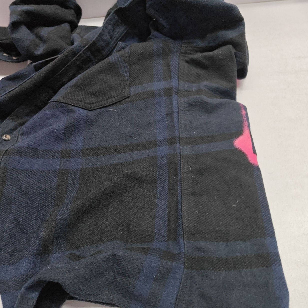 Off-White Off-White Pink Arrow Plaid Flannel Shirt Size XS Size US XS / EU 42 / 0 - 14 Thumbnail