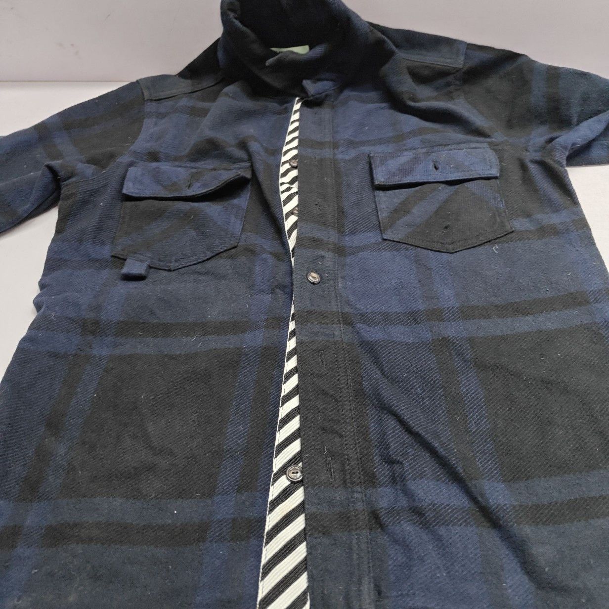 Off-White Off-White Pink Arrow Plaid Flannel Shirt Size XS Size US XS / EU 42 / 0 - 8 Thumbnail