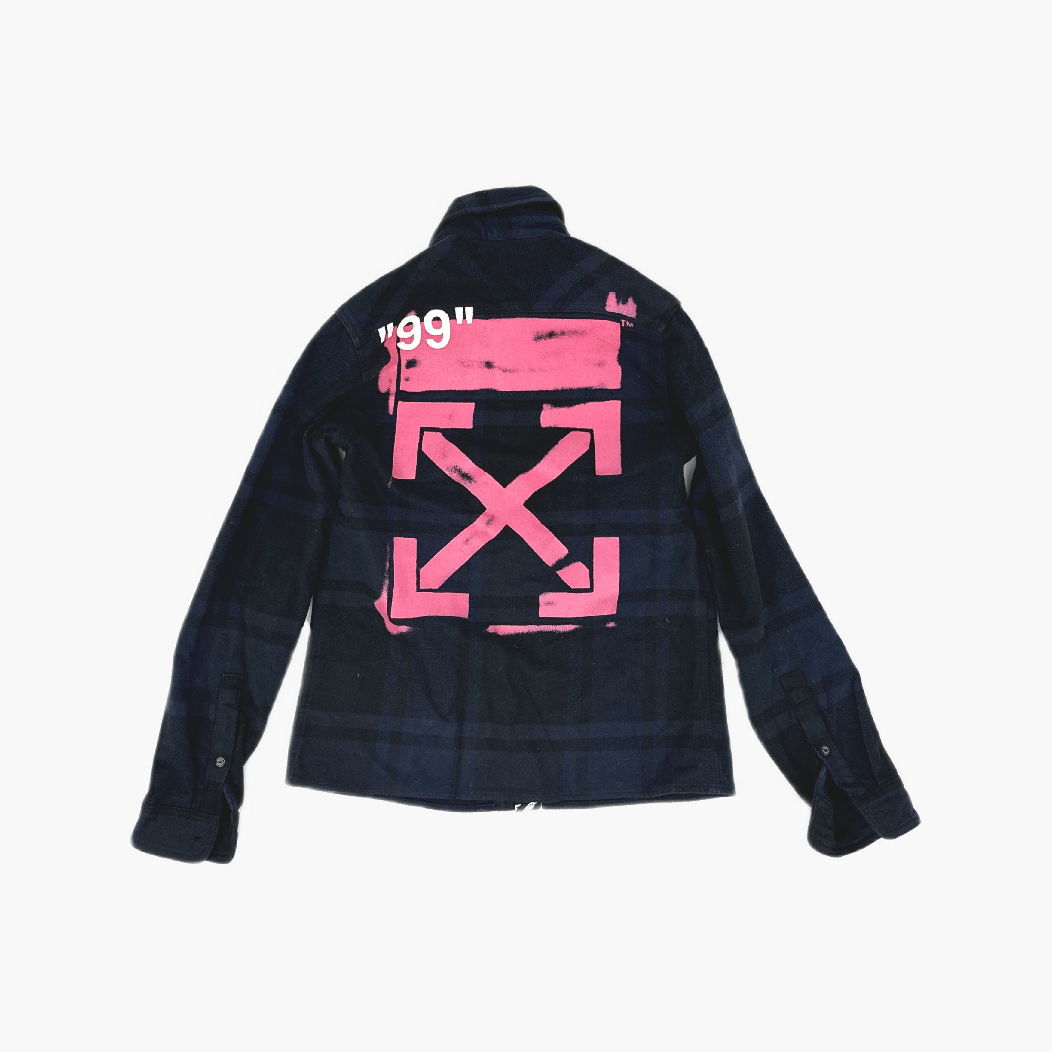 Off-White Off-White Pink Arrow Plaid Flannel Shirt Size XS Size US XS / EU 42 / 0 - 2 Thumbnail