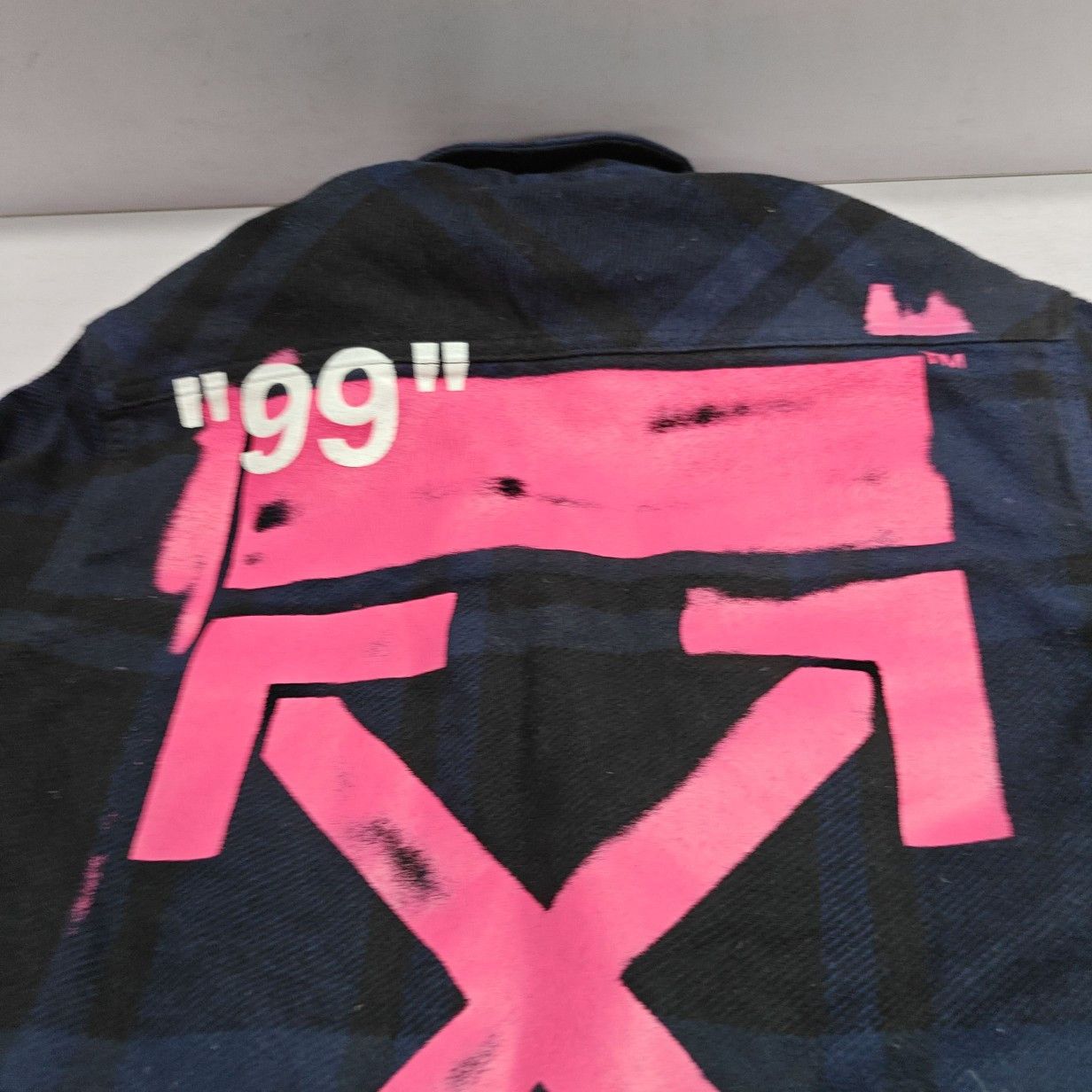 Off-White Off-White Pink Arrow Plaid Flannel Shirt Size XS Size US XS / EU 42 / 0 - 5 Thumbnail
