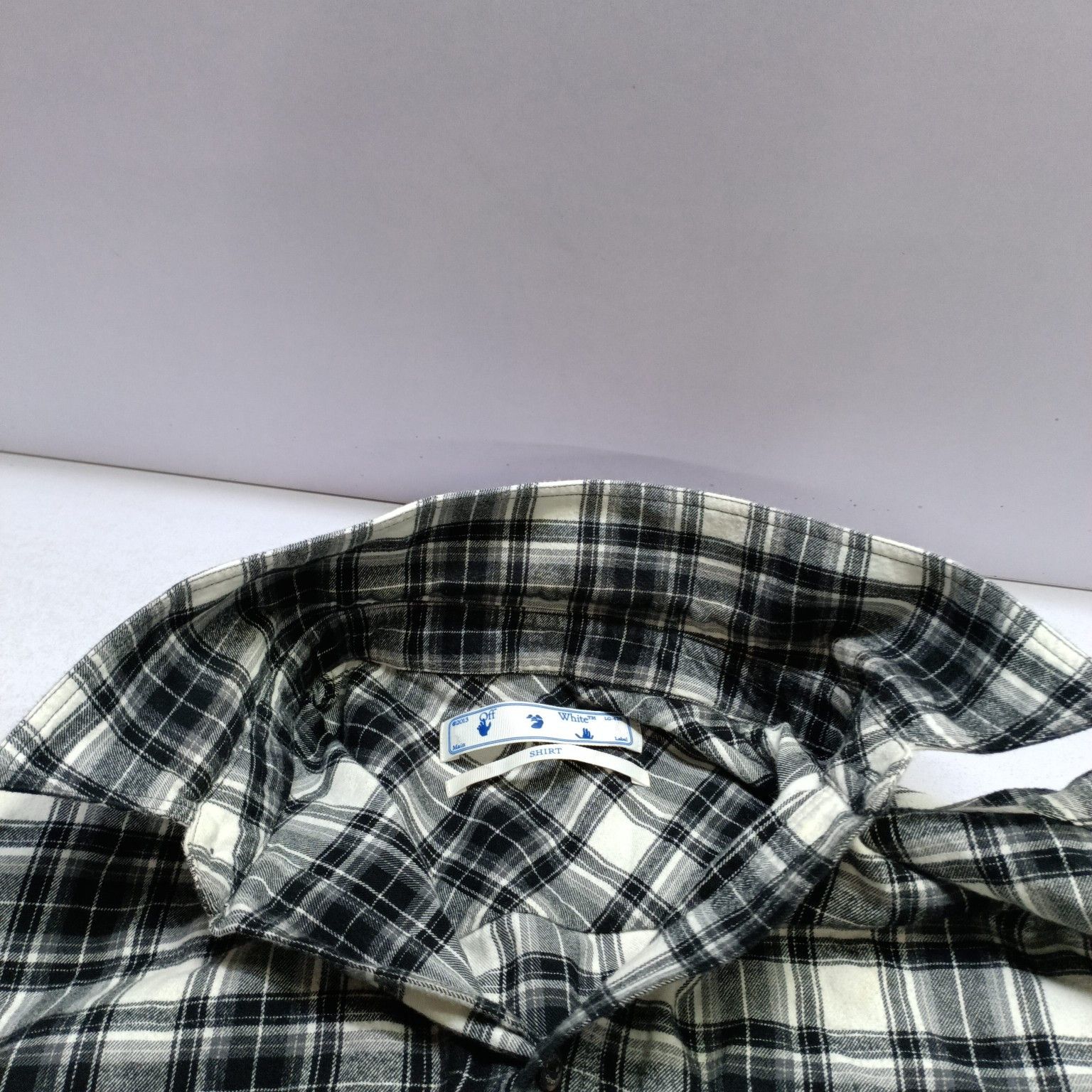 Off-White Off-White Black Plaid Flannel Shirt Size XL Size US XL / EU 56 / 4 - 6 Thumbnail