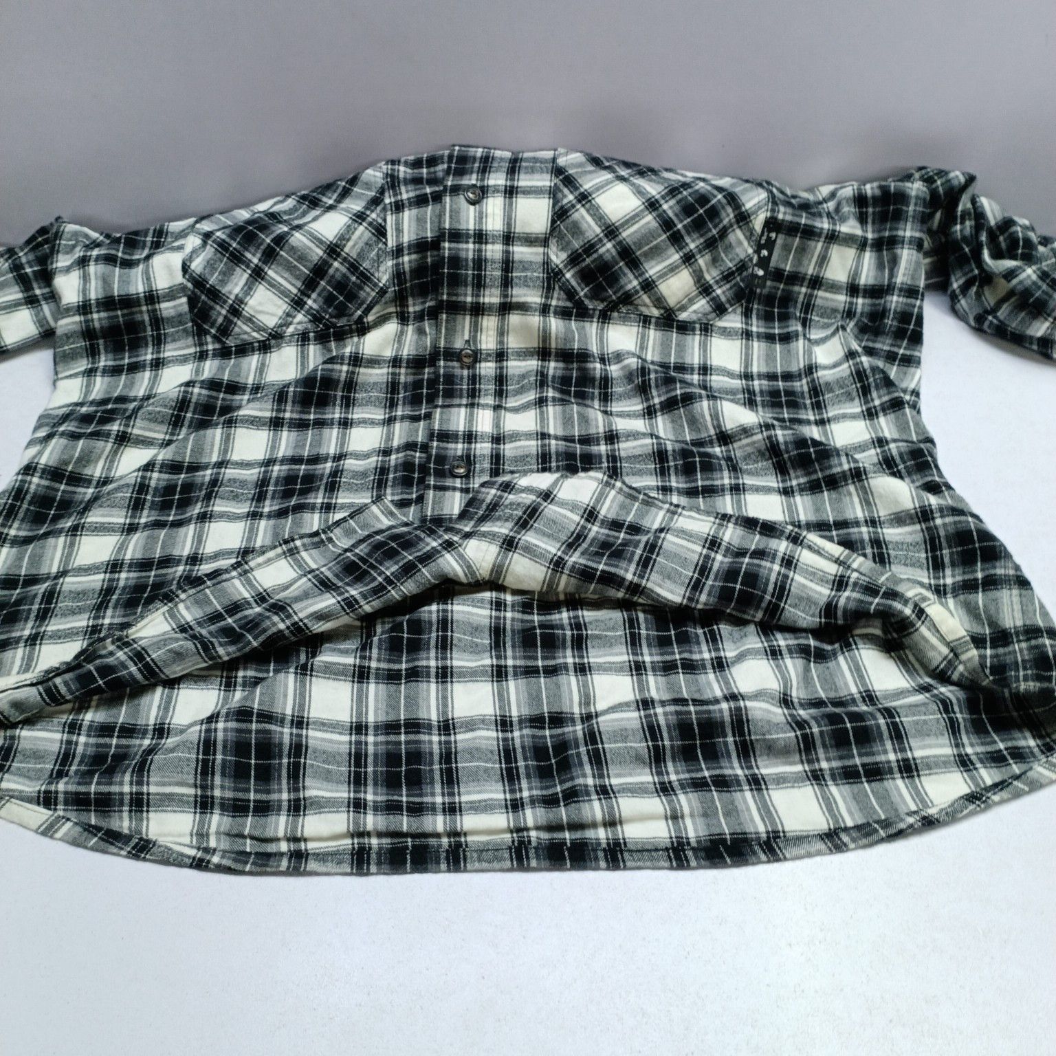 Off-White Off-White Black Plaid Flannel Shirt Size XL Size US XL / EU 56 / 4 - 11 Thumbnail