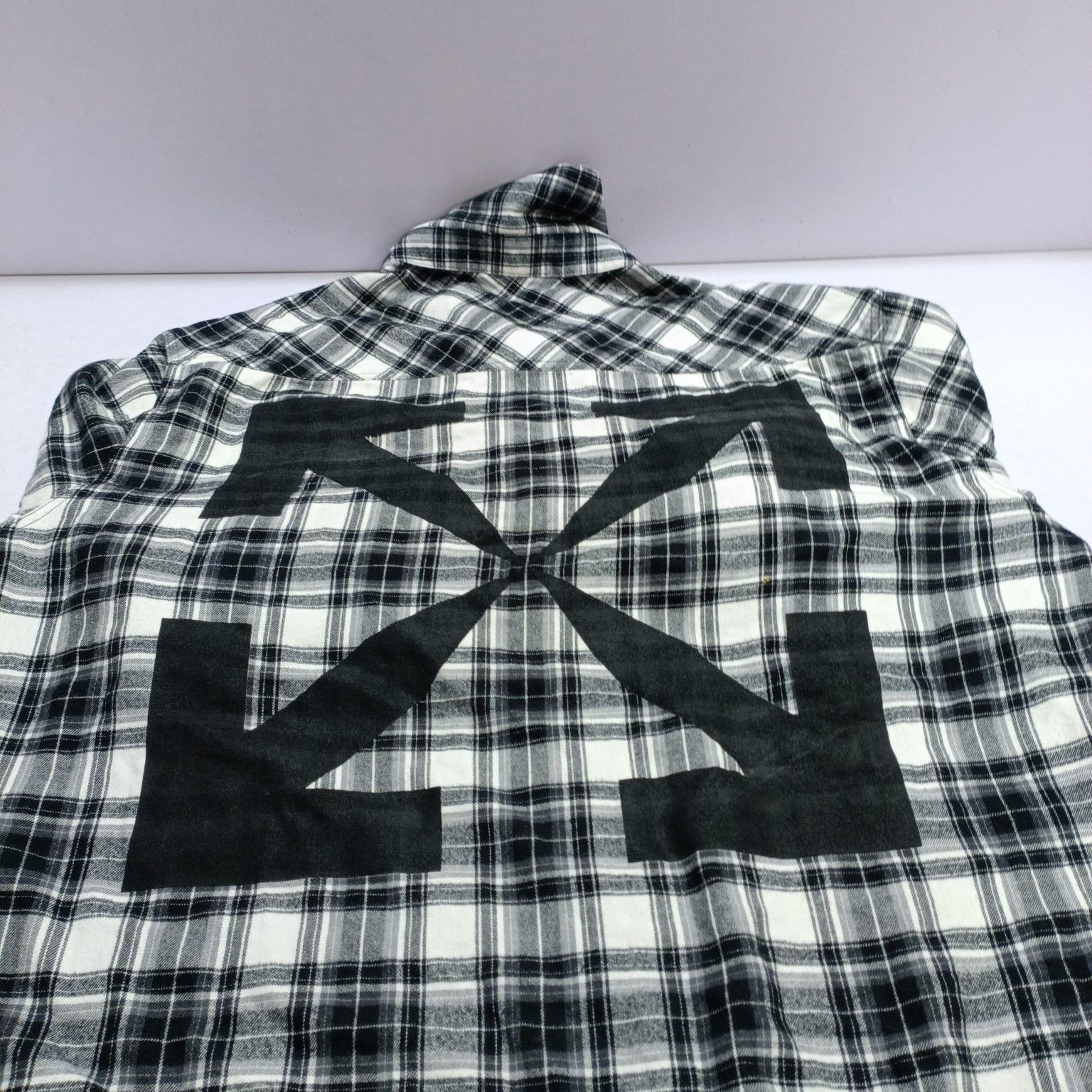 Off-White Off-White Black Plaid Flannel Shirt Size XL Size US XL / EU 56 / 4 - 13 Thumbnail